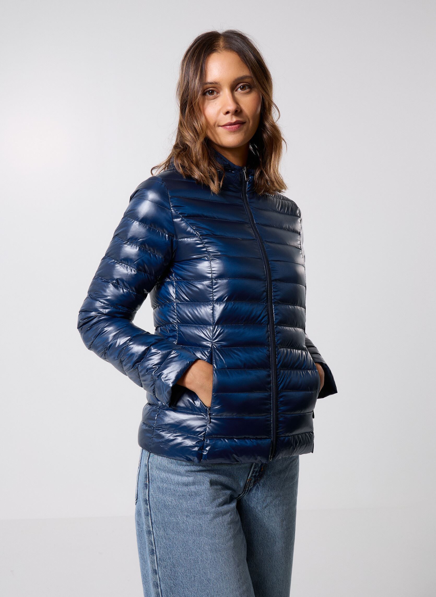 Daunenjacken Cloe Shiny damen blau JOTT Daunenjacken Cloe Shiny damen blau NAVY