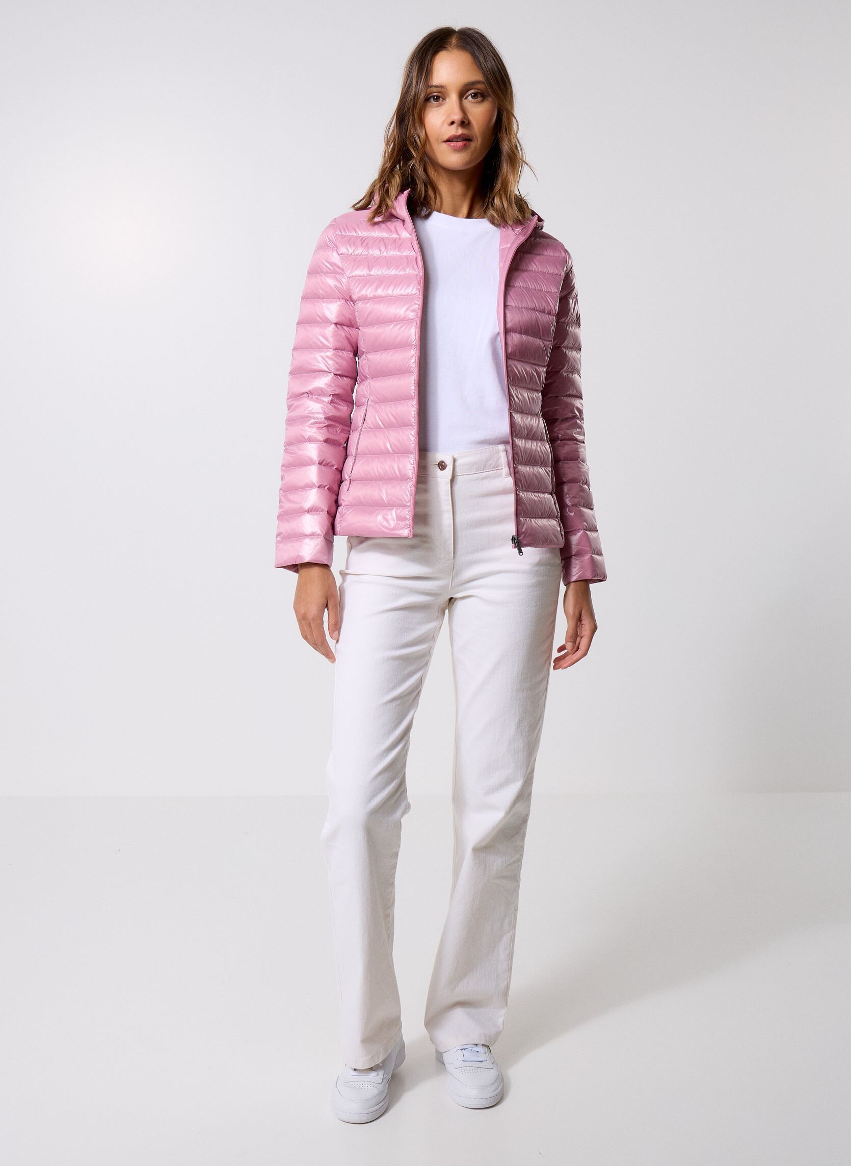 Gewatteerde jassen Cloe Shiny dames roze JOTT Gewatteerde jassen Cloe Shiny dames roze DUSTY ROSE