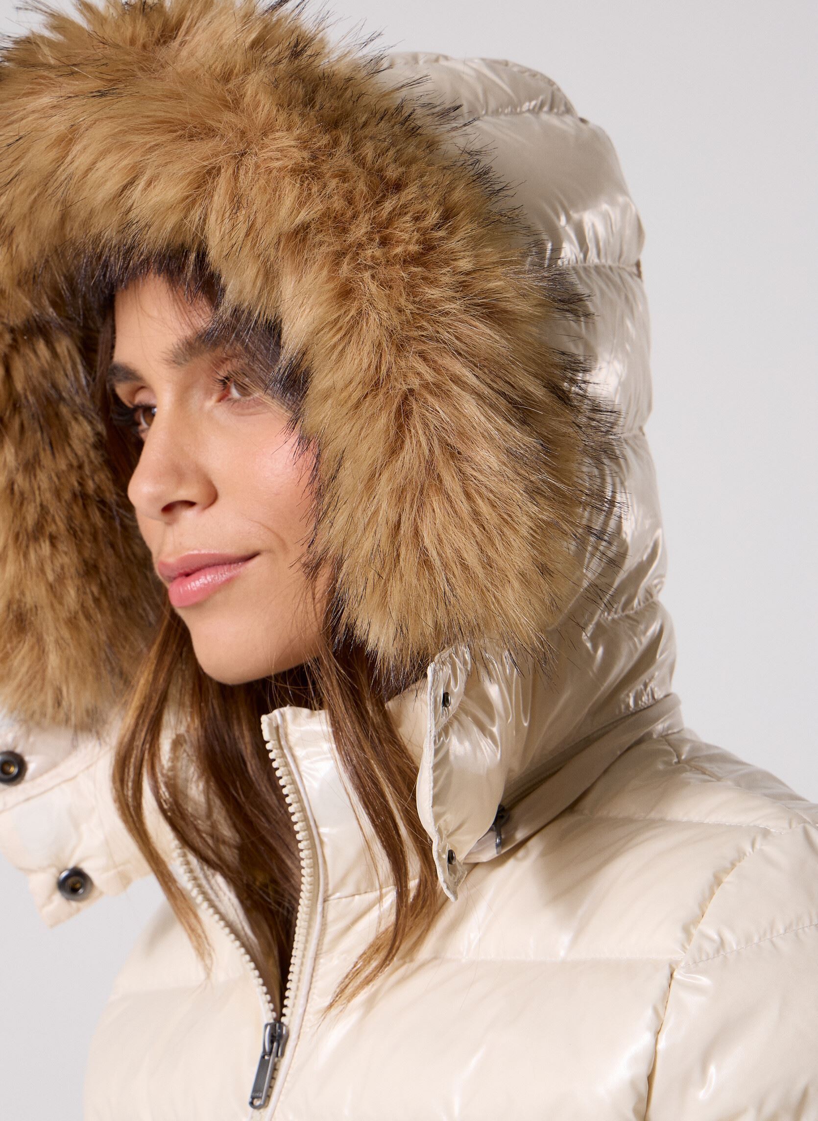 Doudounes Luxe Laquee femme blanc JOTT Doudounes Luxe Laquee femme blanc NATURAL