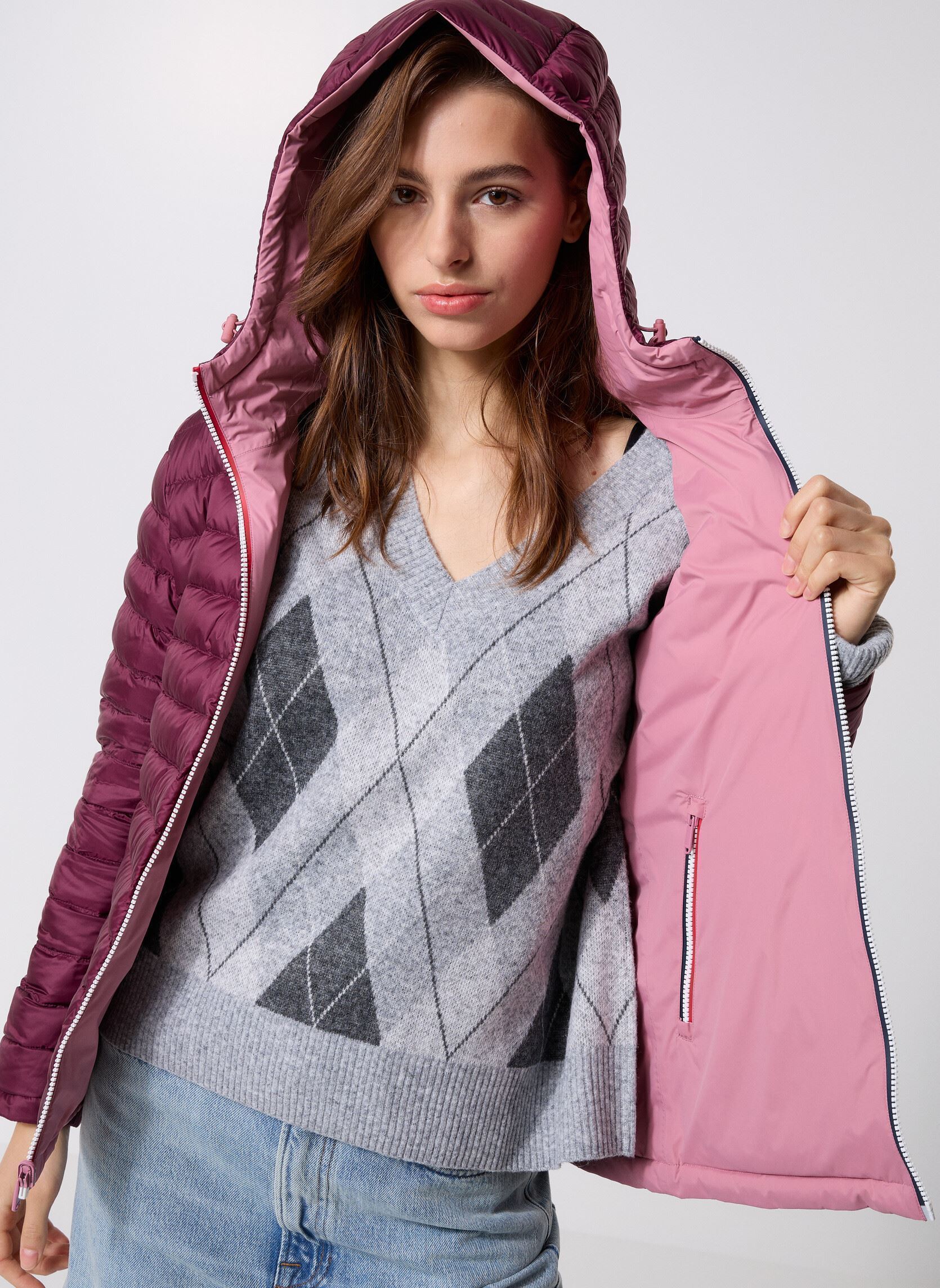 Gewatteerde jassen Bergame dames roze JOTT Gewatteerde jassen Bergame dames roze DUSTY ROSE / DARK CHERRY