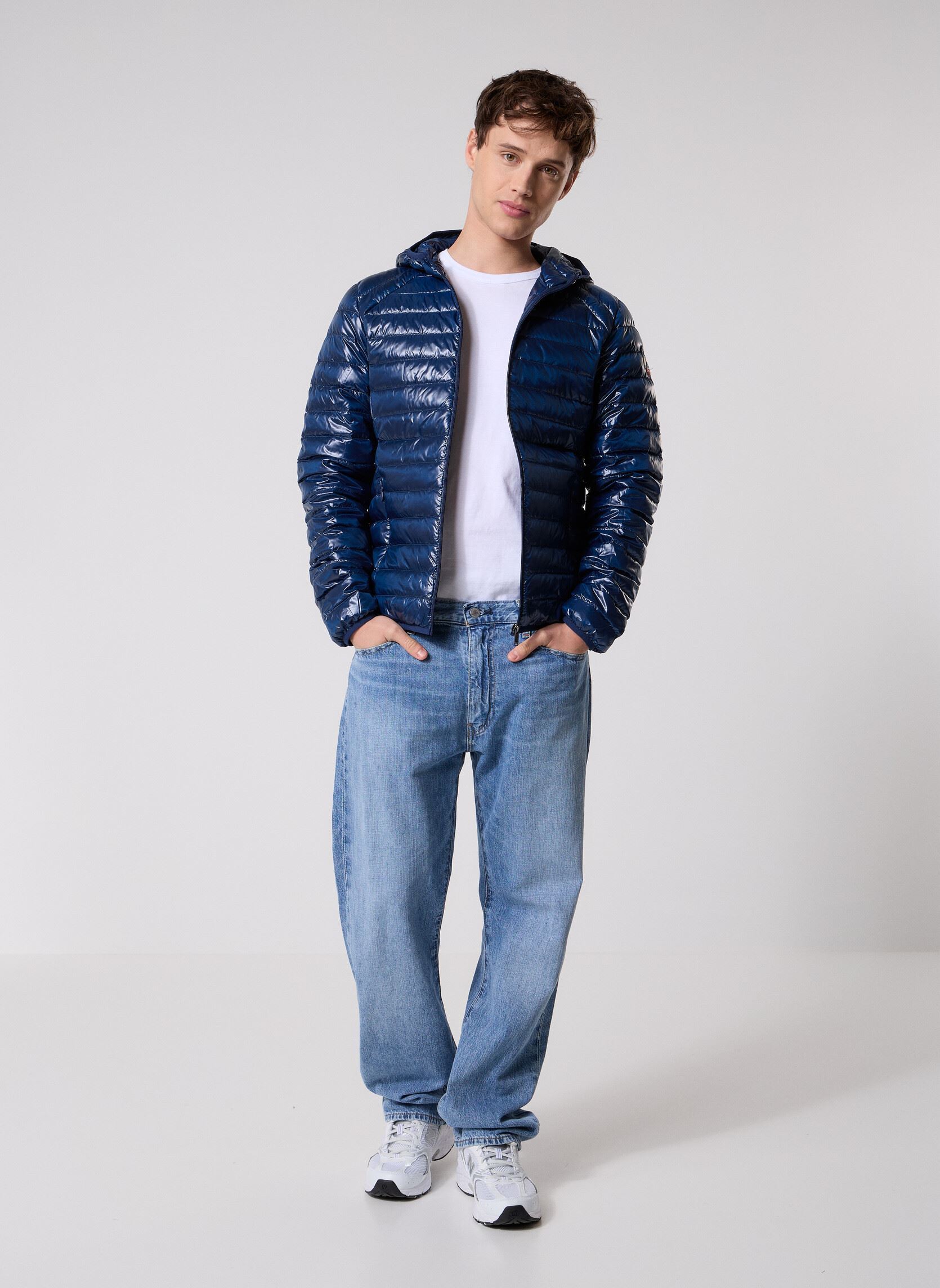 Gewatteerde jassen Nico Shiny heren blauw JOTT Gewatteerde jassen Nico Shiny heren blauw NAVY