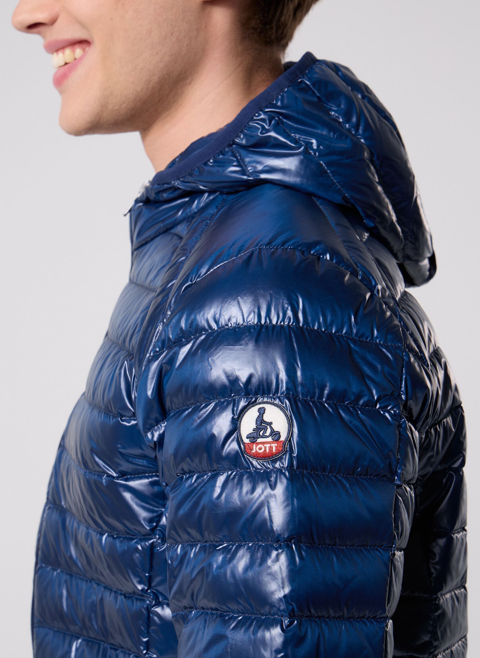 Gewatteerde jassen Nico Shiny heren blauw JOTT Gewatteerde jassen Nico Shiny heren blauw NAVY