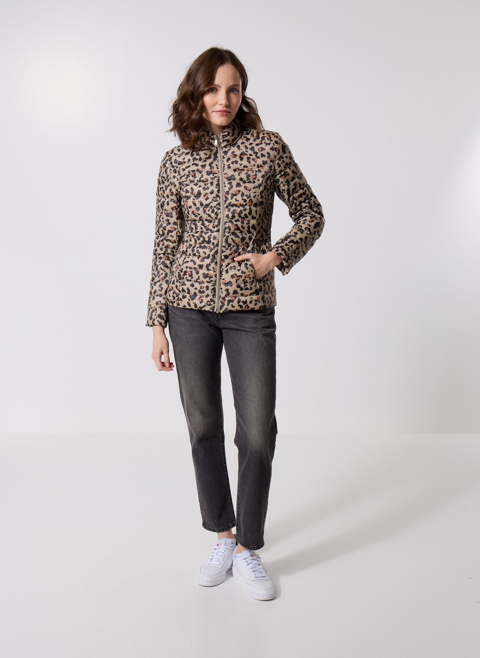 Daunenjacken Cha Print damen beige JOTT Daunenjacken Cha Print damen beige BEIGE LEOPARD