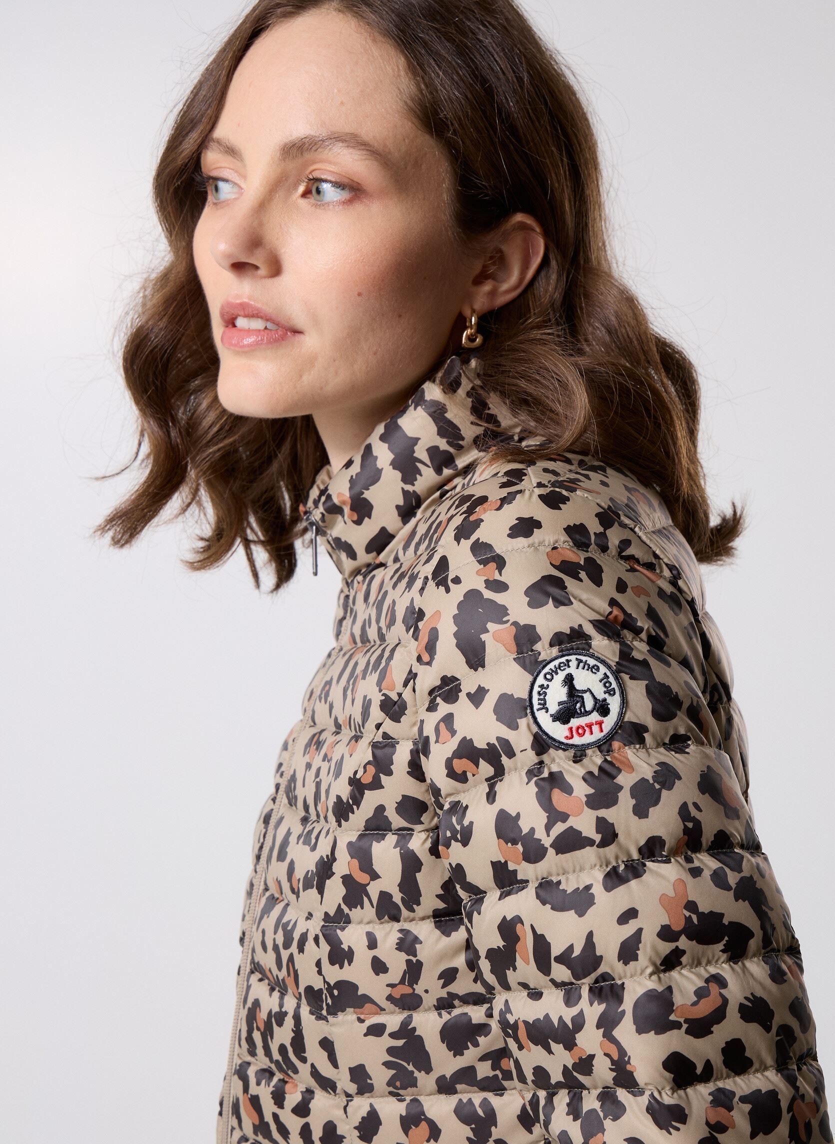 Daunenjacken Cha Print damen beige JOTT Daunenjacken Cha Print damen beige BEIGE LEOPARD