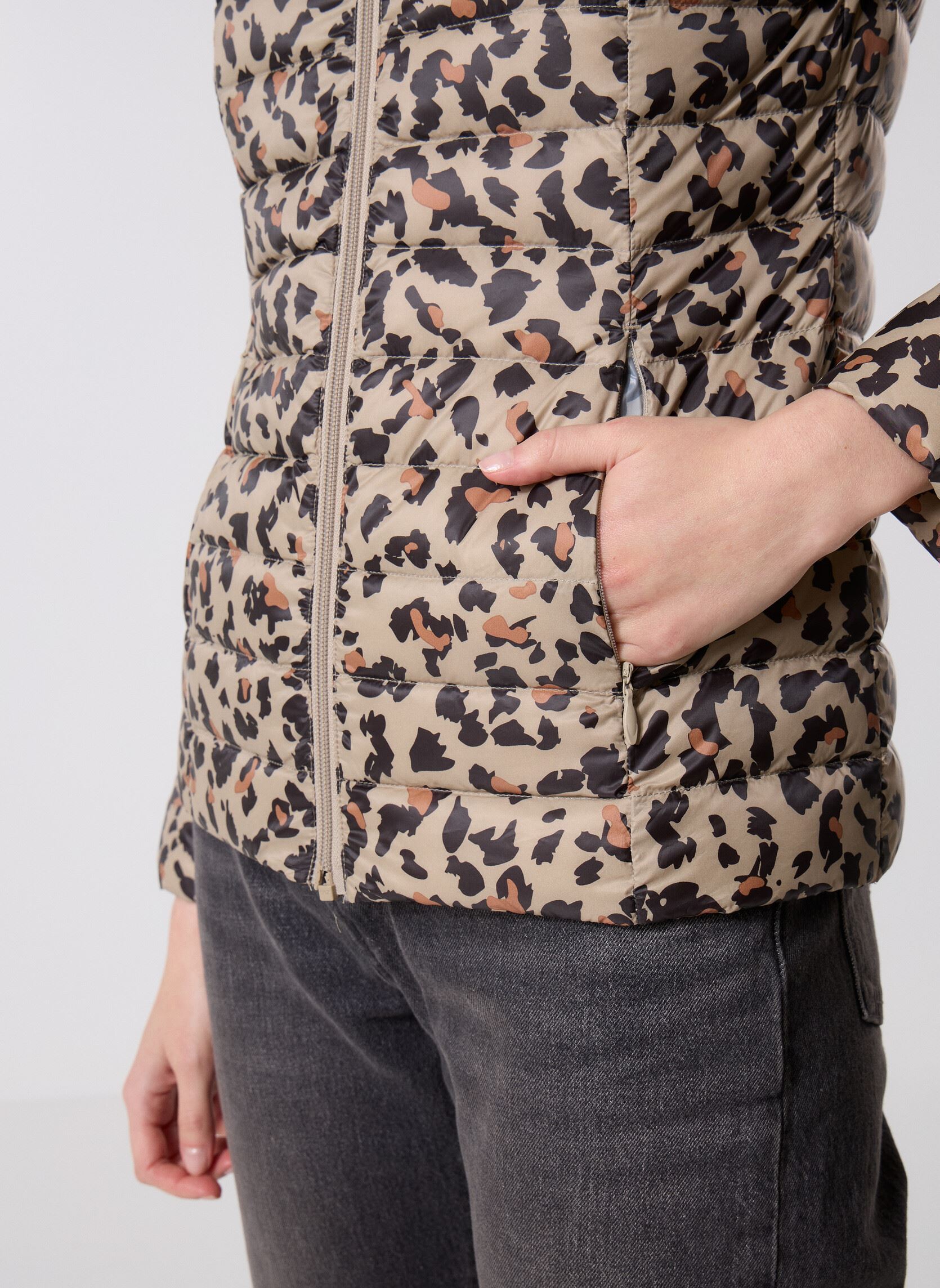 Daunenjacken Cha Print damen beige JOTT Daunenjacken Cha Print damen beige BEIGE LEOPARD