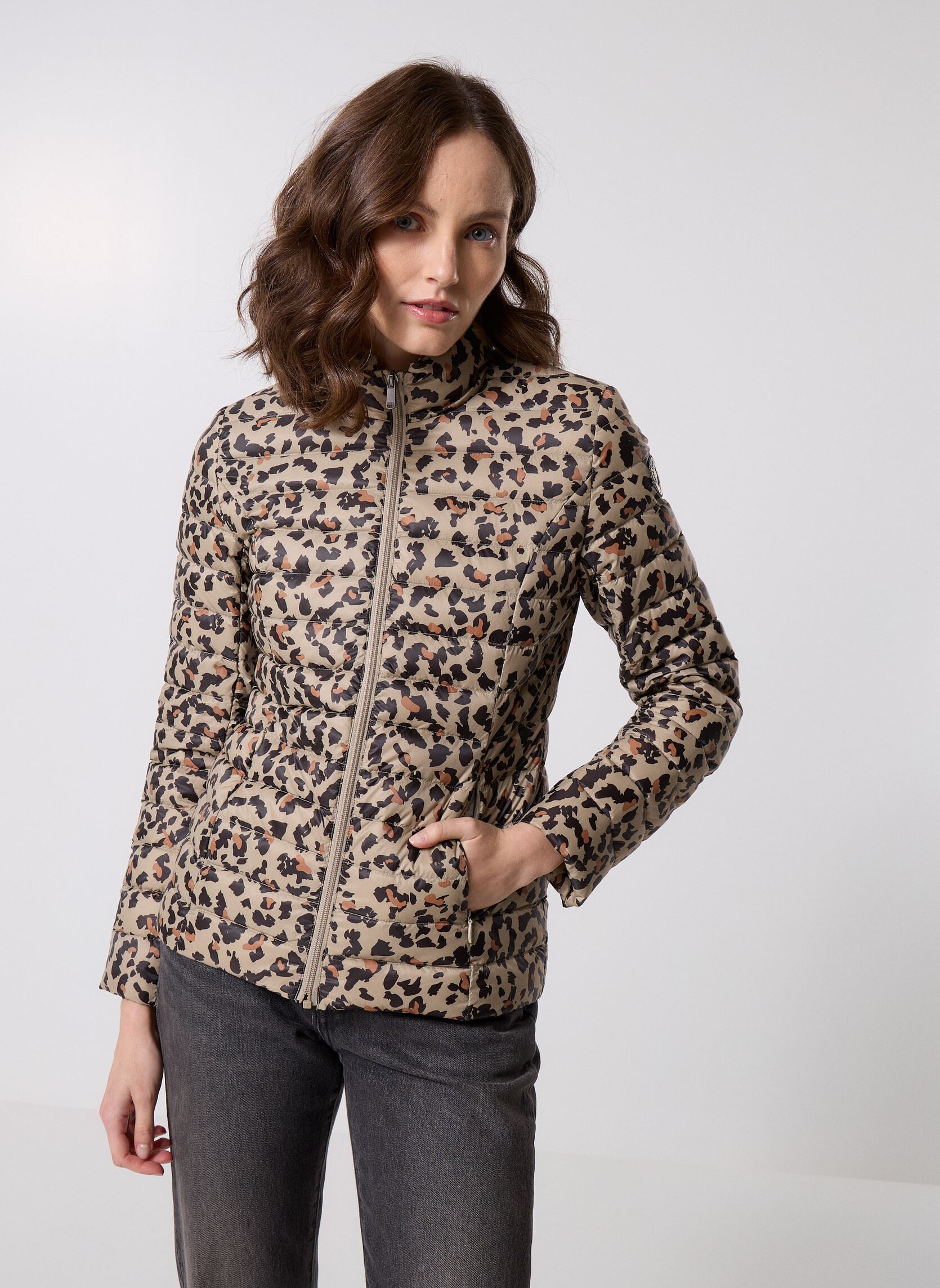 Daunenjacken Cha Print damen beige JOTT Daunenjacken Cha Print damen beige BEIGE LEOPARD