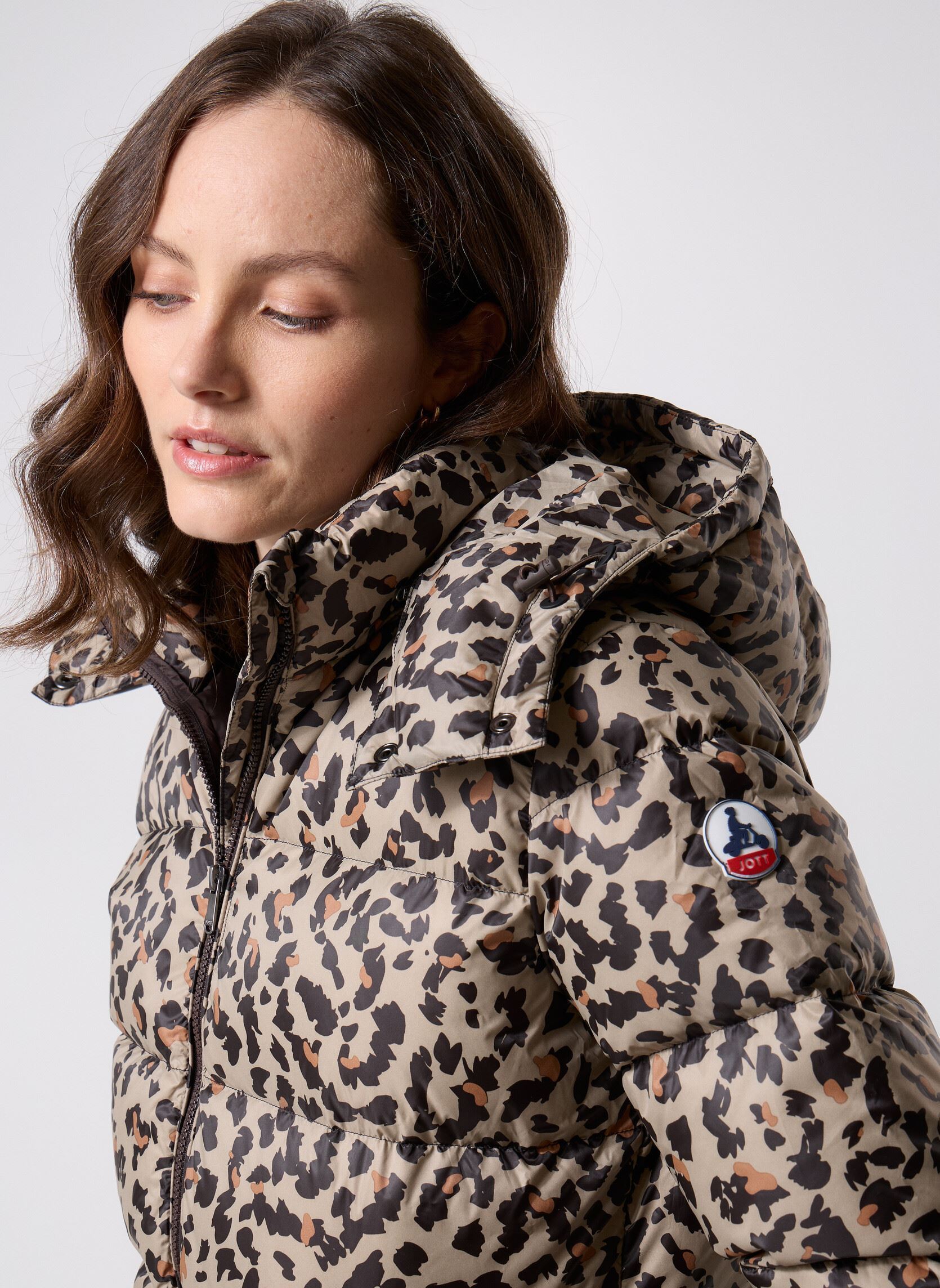 Doudounes Prague Print femme beige JOTT Doudounes Prague Print femme beige BEIGE LEOPARD