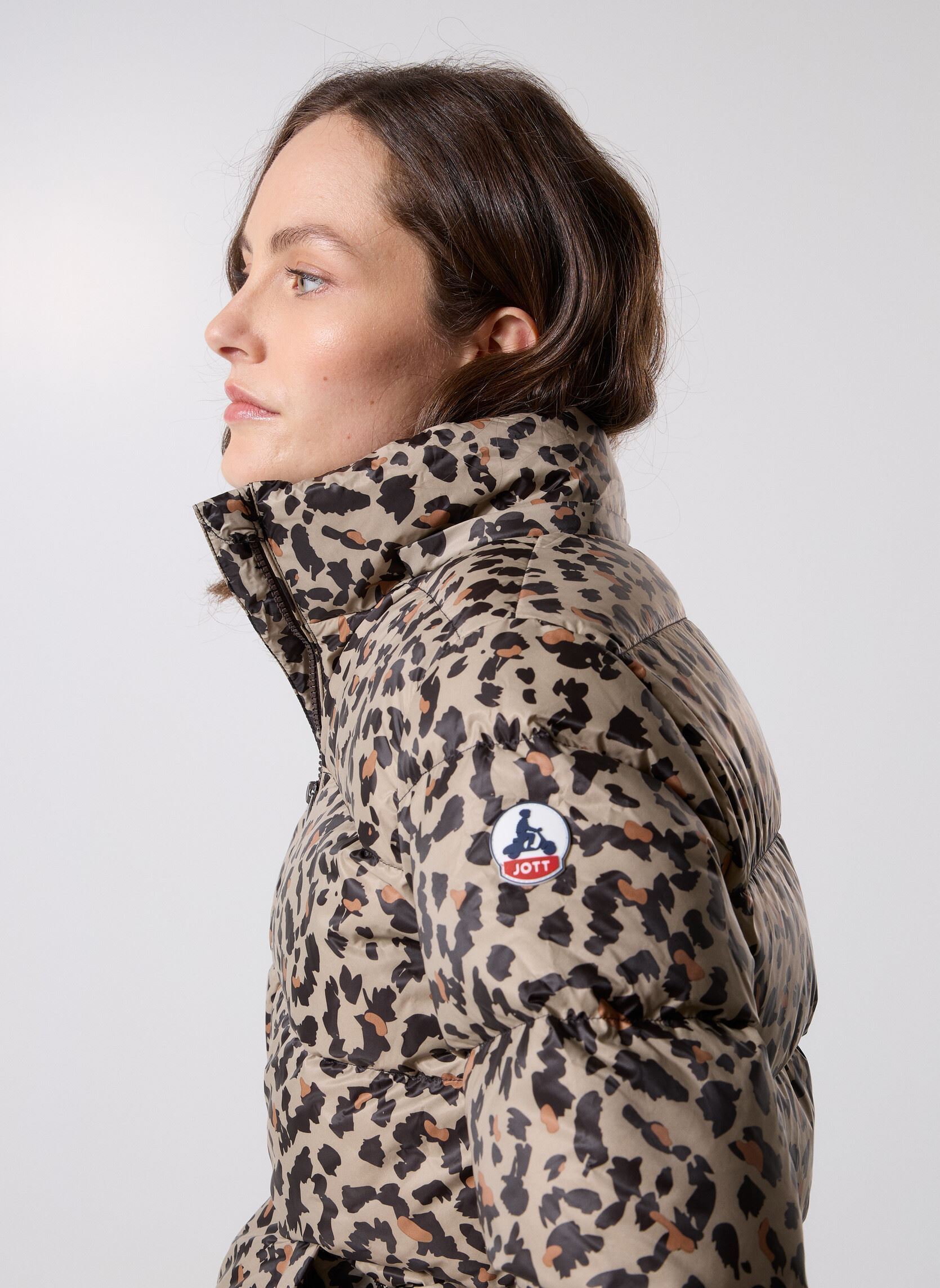 Doudounes Prague Print femme beige JOTT Doudounes Prague Print femme beige BEIGE LEOPARD