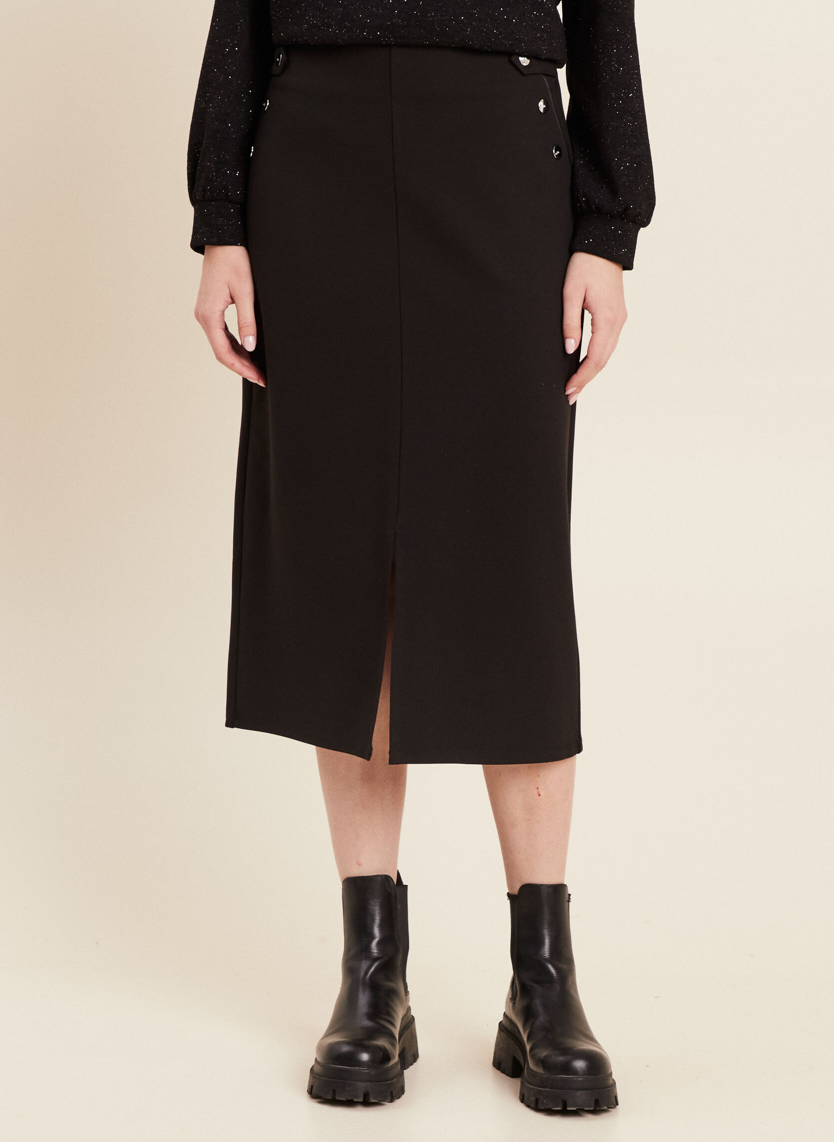 Jupes mi-longues JETREGDILON femme noir Bréal Jupes mi-longues JETREGDILON femme noir Noir