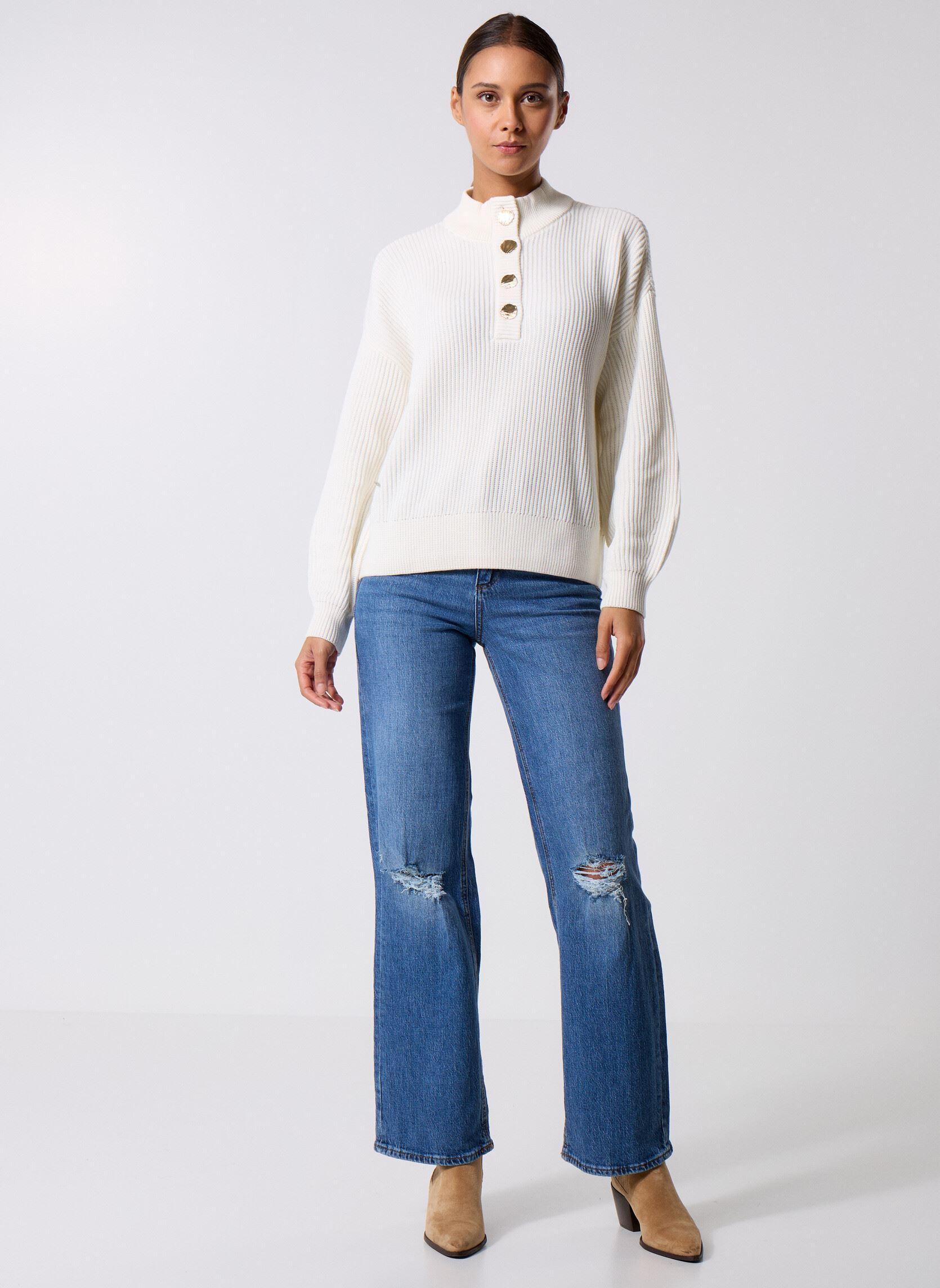 Jeans large VMTESSA HR WIDE DST JEANS RA380 GA femme bleu Vero Moda Jeans large VMTESSA HR WIDE DST JEANS RA380 GA femme bleu MEDIUM BLUE DENIM