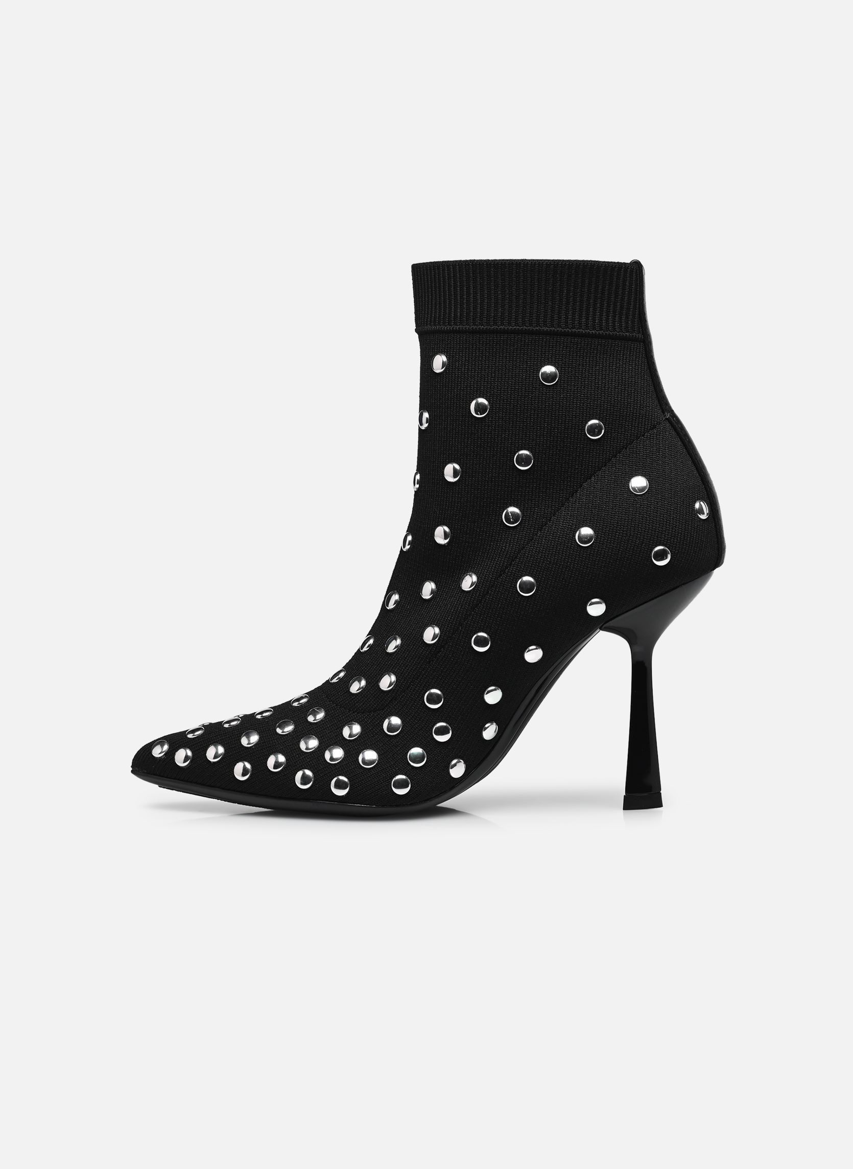 Bottines et boots Pandara Studs Knit Boot femme noir Karl Lagerfeld Bottines et boots Pandara Studs Knit Boot femme noir Black Knit Textile w/Silver