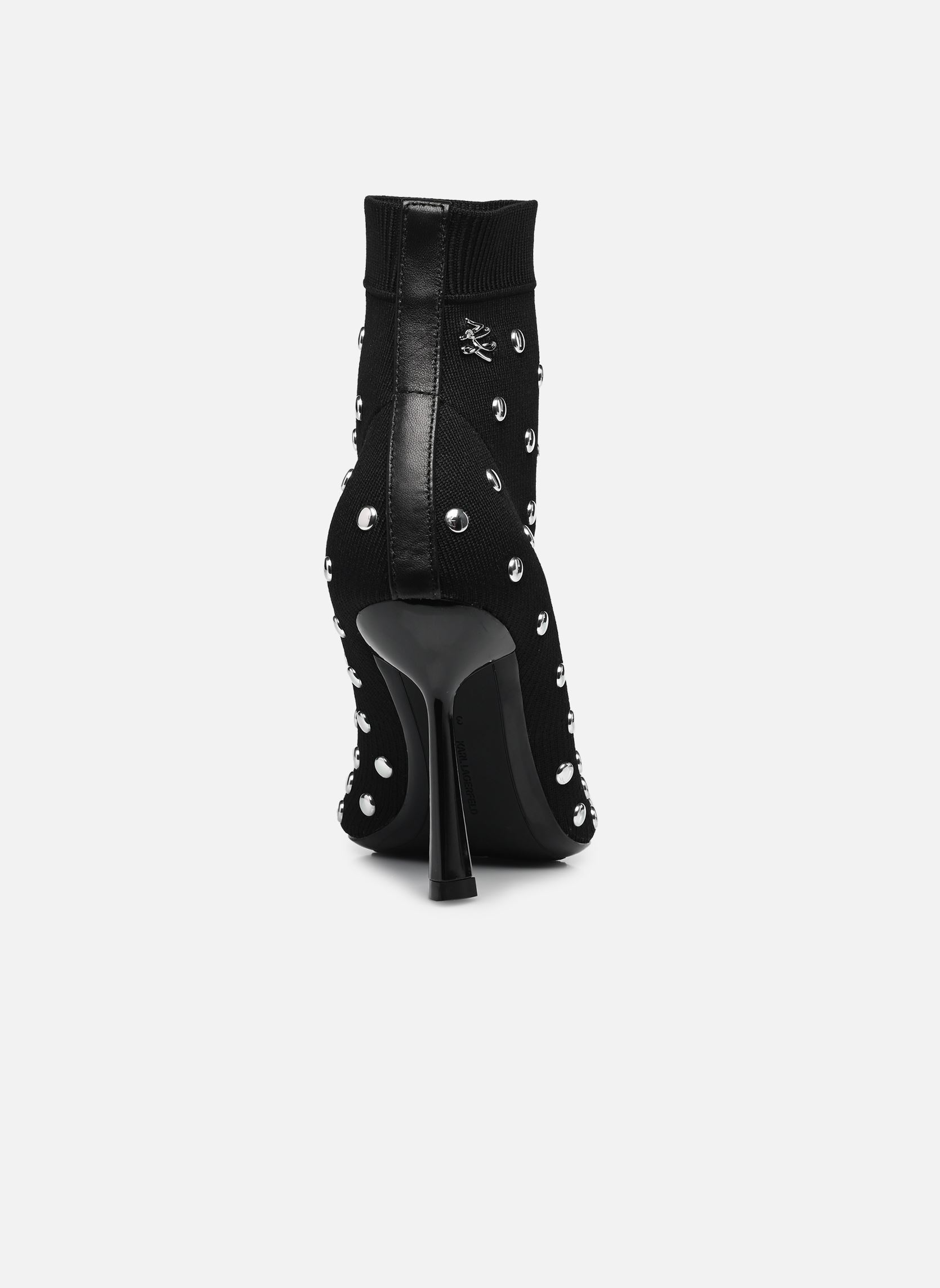 Bottines et boots Pandara Studs Knit Boot femme noir Karl Lagerfeld Bottines et boots Pandara Studs Knit Boot femme noir Black Knit Textile w/Silver