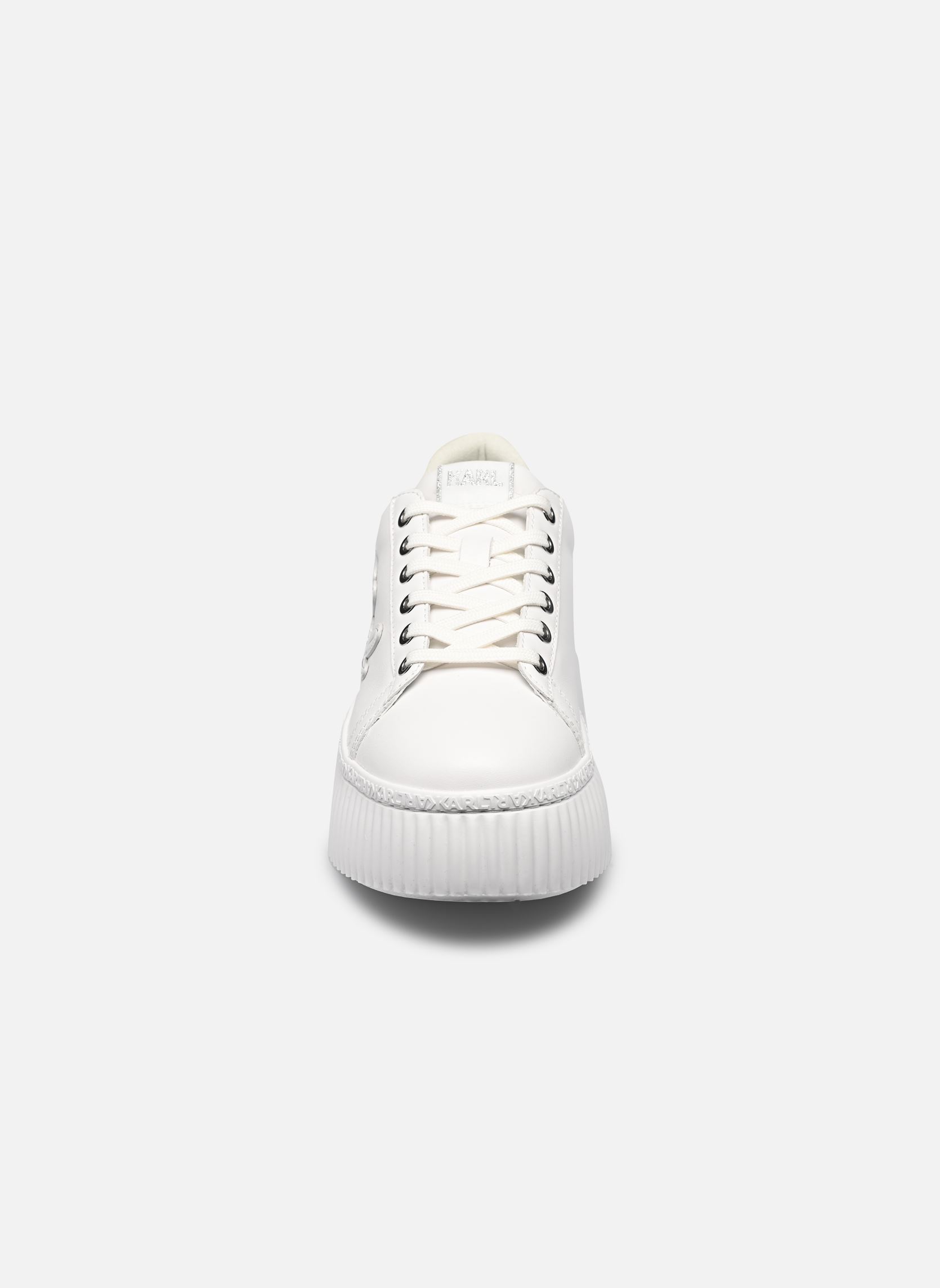 Baskets basses Kreeper Lo Signia Embro Patch femme blanc Karl Lagerfeld Baskets basses Kreeper Lo Signia Embro Patch femme blanc White Lthr W/Silver