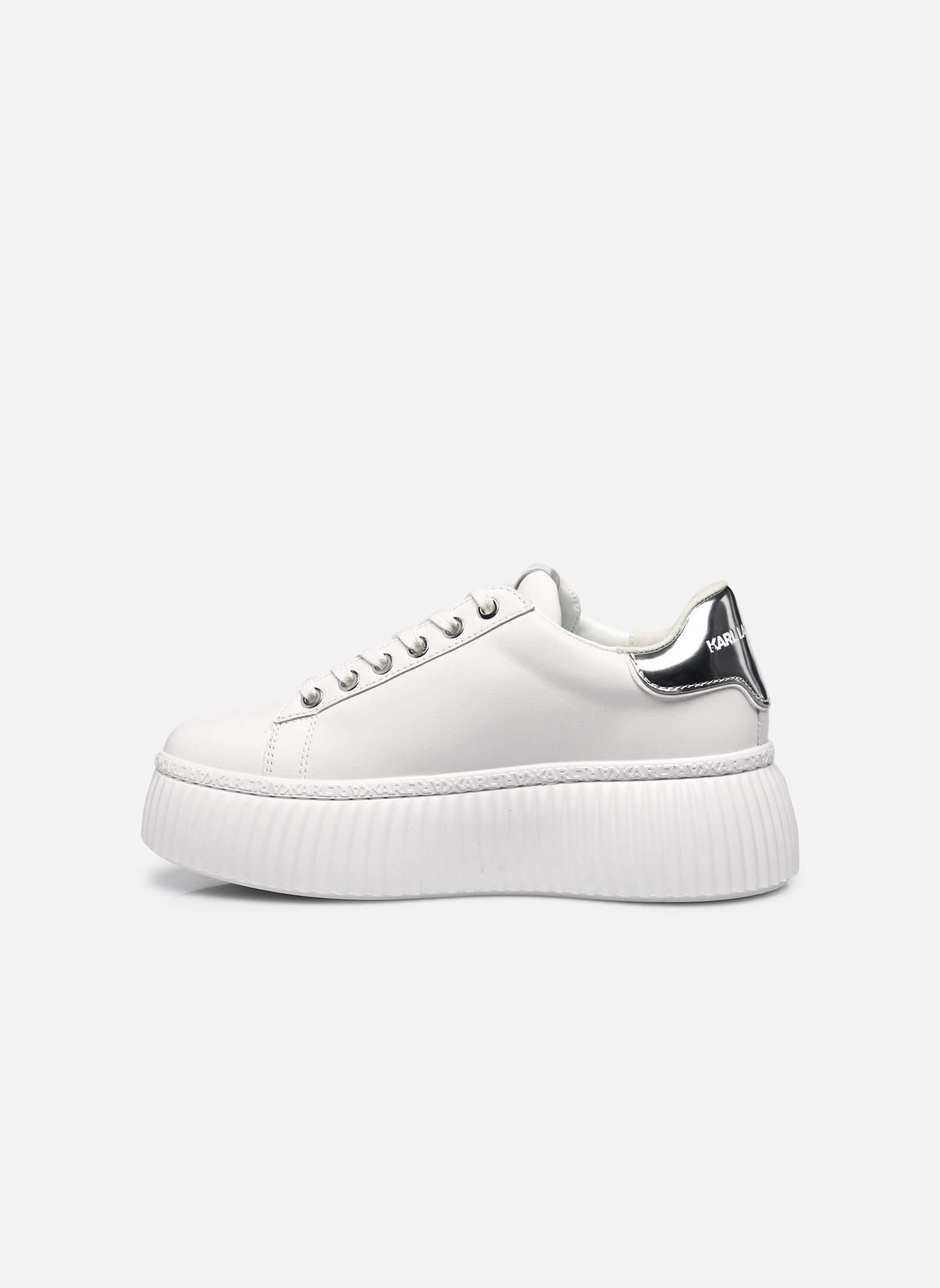 Baskets basses Kreeper Lo Signia Embro Patch femme blanc Karl Lagerfeld Baskets basses Kreeper Lo Signia Embro Patch femme blanc White Lthr W/Silver