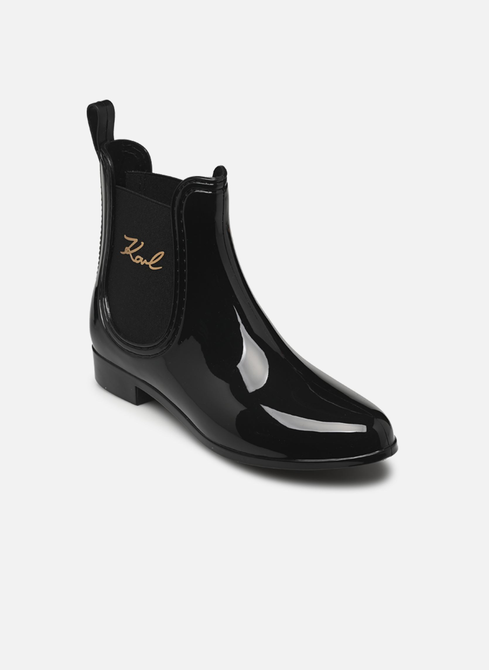 Bottines et boots Kalosh Ii Karl Signia Ankle Bt femme noir Karl Lagerfeld Bottines et boots Kalosh Ii Karl Signia Ankle Bt femme noir Black Rubber w/ Gold