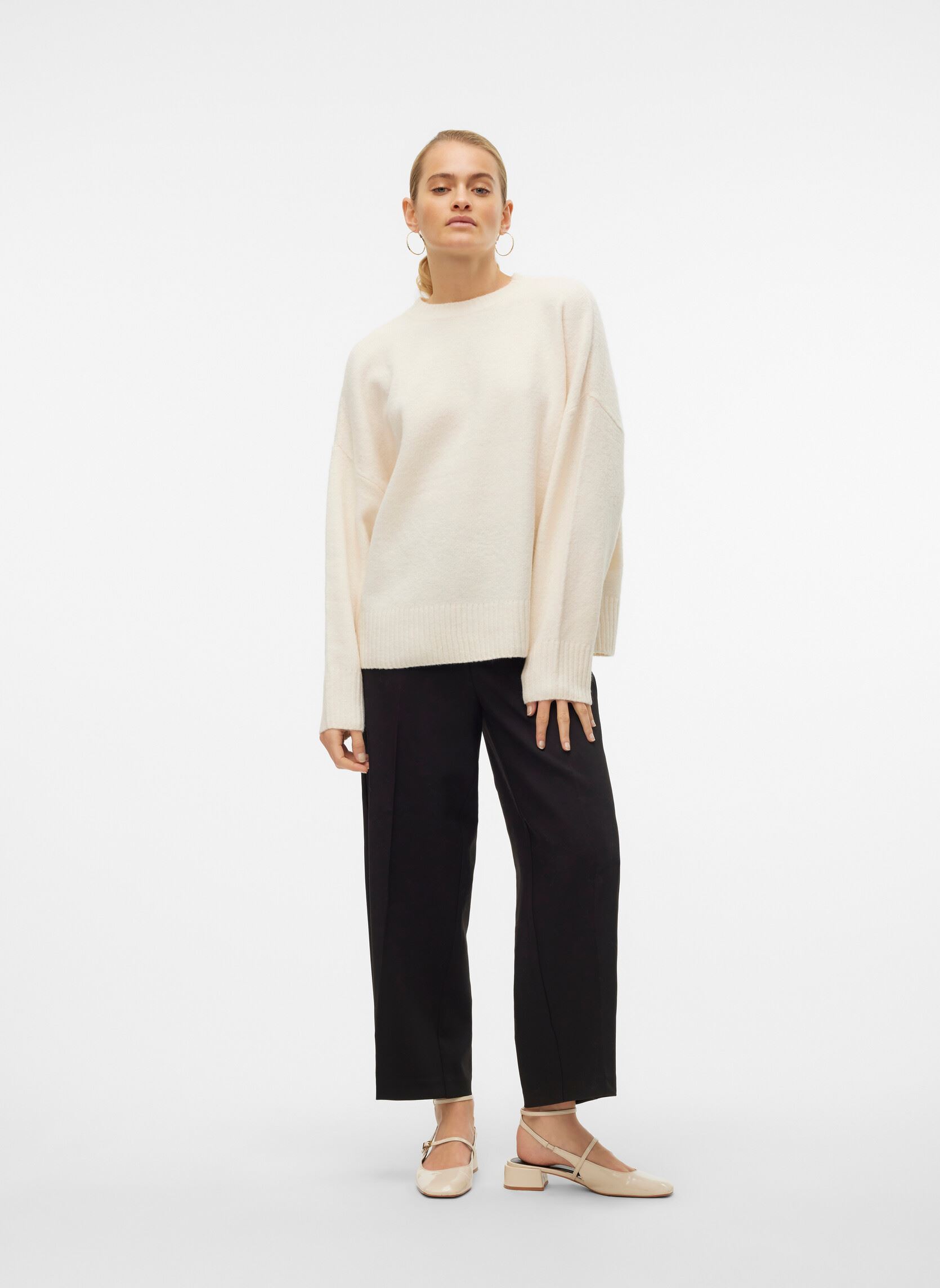 Pulls VMBOOM LS O-NECK PULLOVER GA NOOS femme blanc Vero Moda Pulls VMBOOM LS O-NECK PULLOVER GA NOOS femme blanc Birch