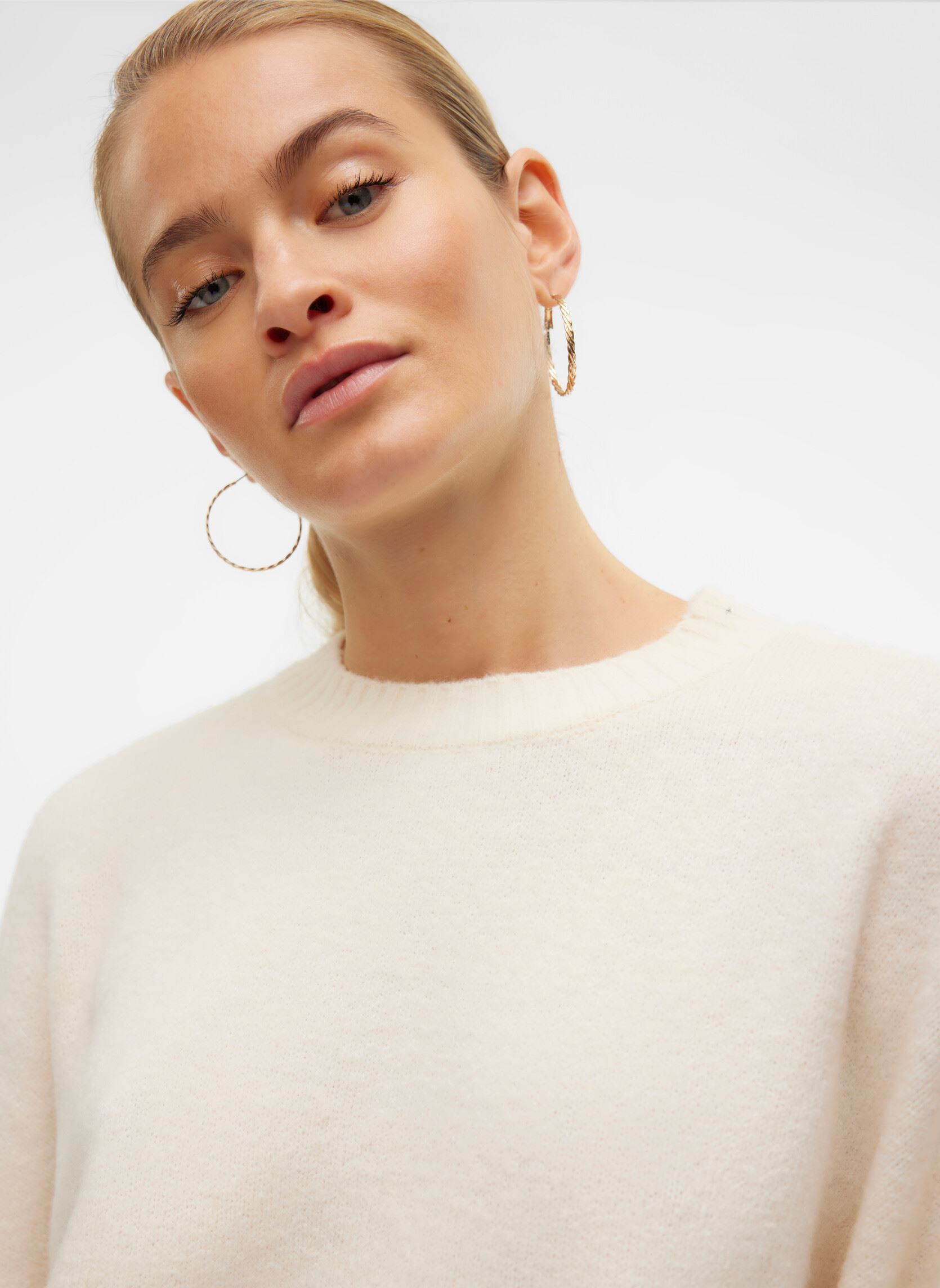 Pull VERO MODA Col Rond – Sweater Femme Basique, Coupe GA Noos – Matière Douce, Style Casual