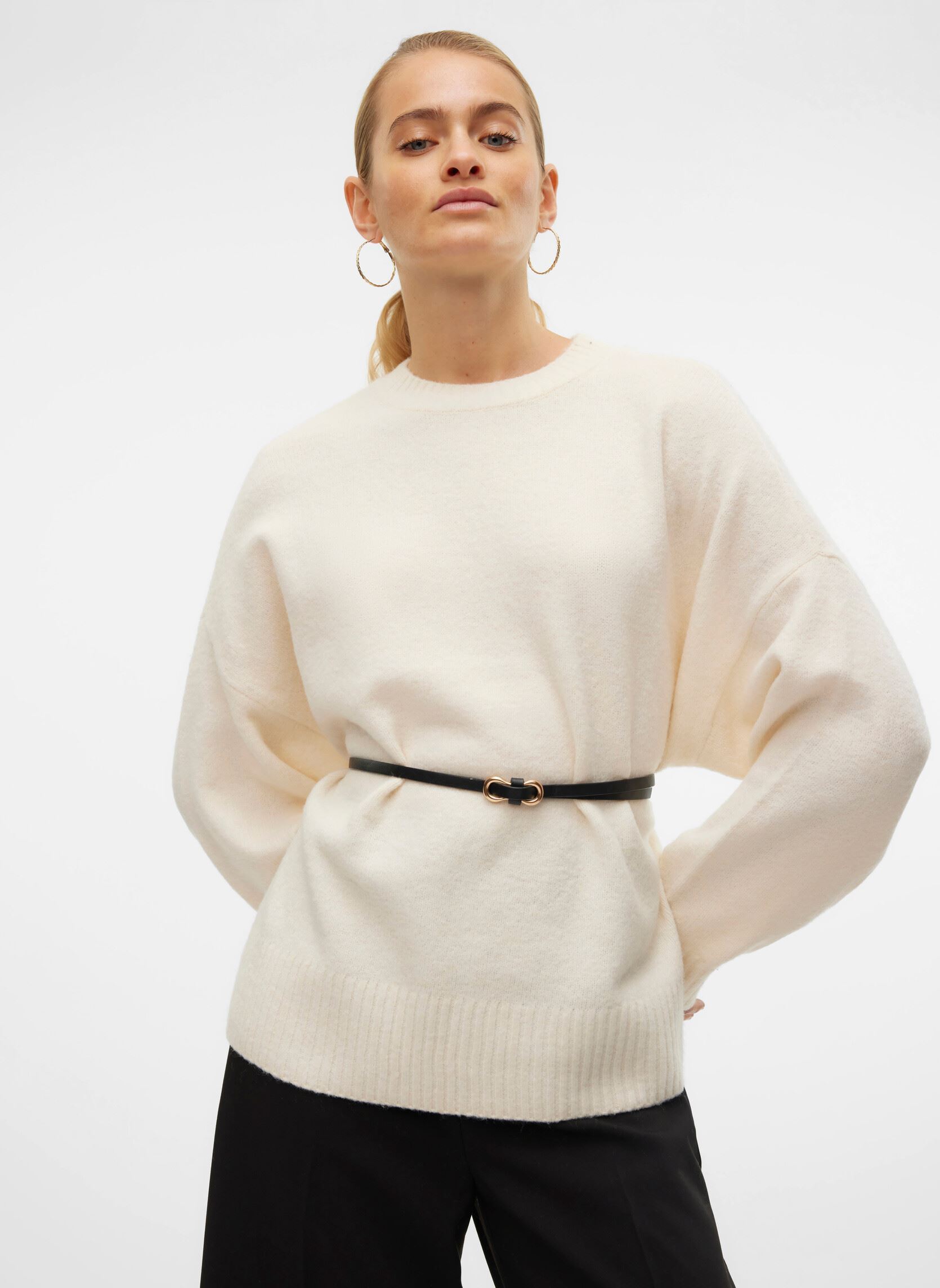 Pulls VMBOOM LS O-NECK PULLOVER GA NOOS femme blanc Vero Moda Pulls VMBOOM LS O-NECK PULLOVER GA NOOS femme blanc Birch