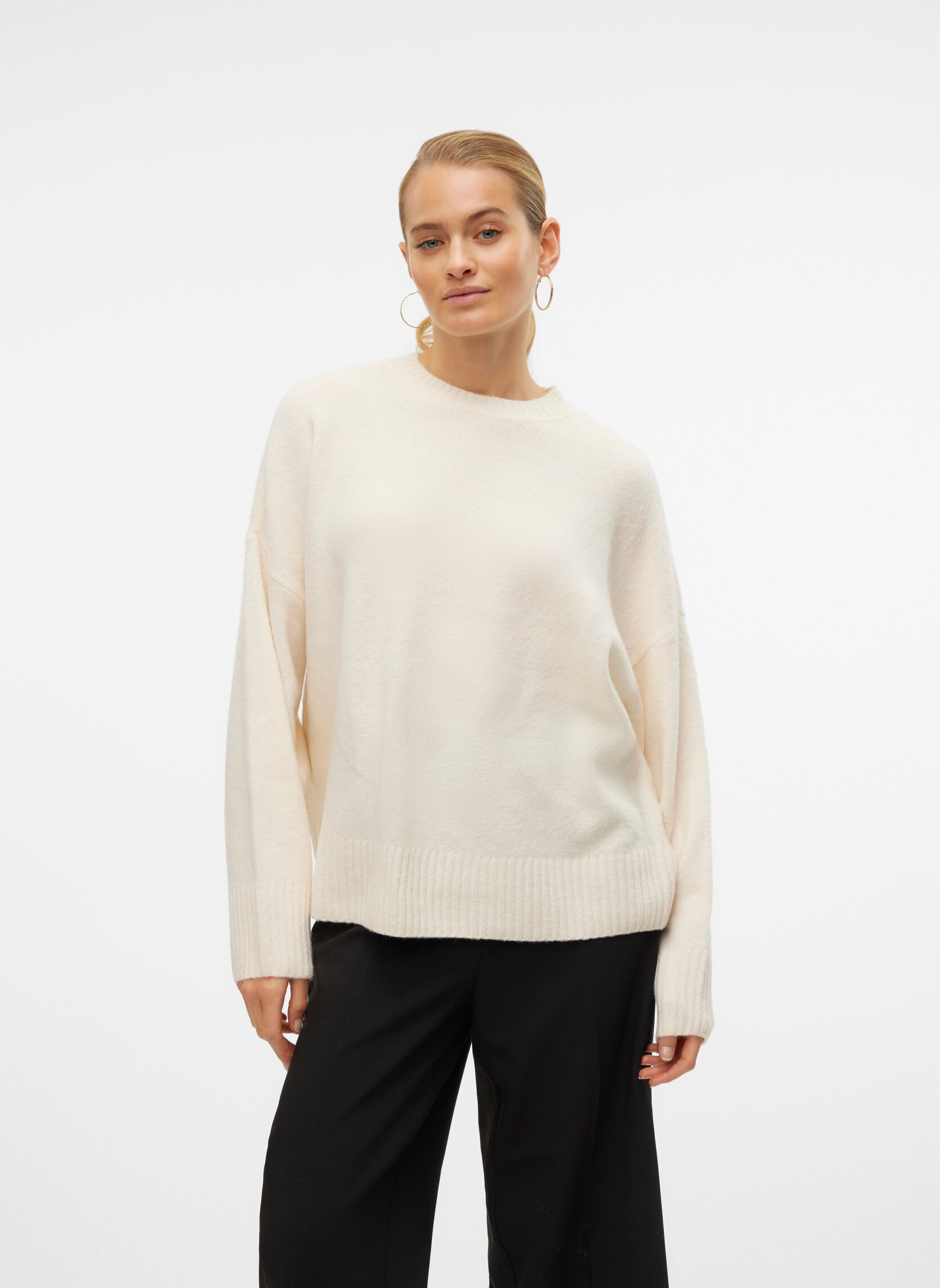 Vêtements Vero Moda VMBOOM LS O-NECK PULLOVER GA NOOS pour Femme Vêtements Vero Moda VMBOOM LS O-NECK PULLOVER GA NOOS pour Femme