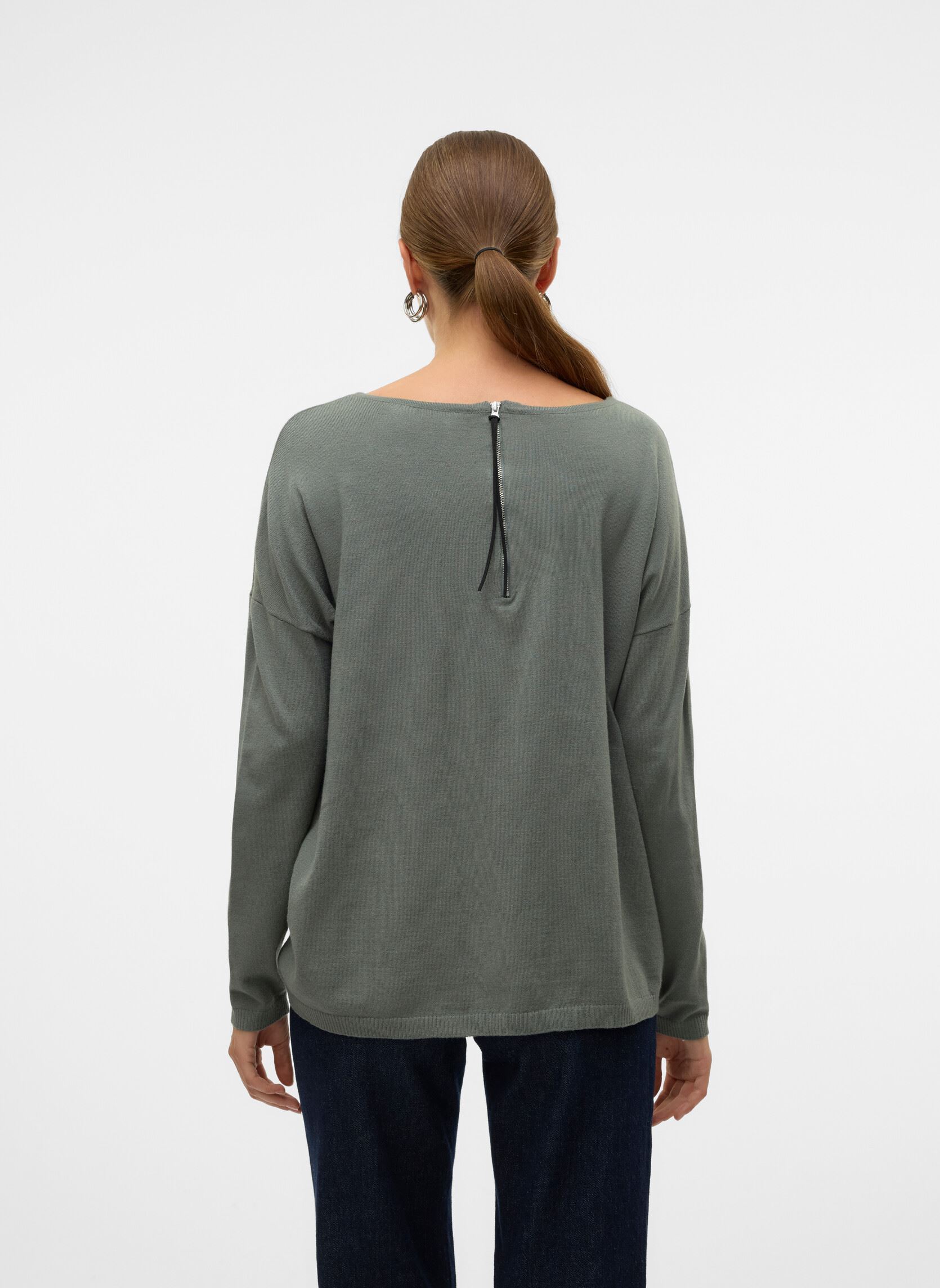 Pulls VMBREEZE AURA LS ZIPPER BLOUSE NOOS femme vert Vero Moda Pulls VMBREEZE AURA LS ZIPPER BLOUSE NOOS femme vert Balsam Green