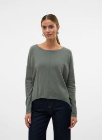 Pulls VMBREEZE AURA LS ZIPPER BLOUSE NOOS femme vert