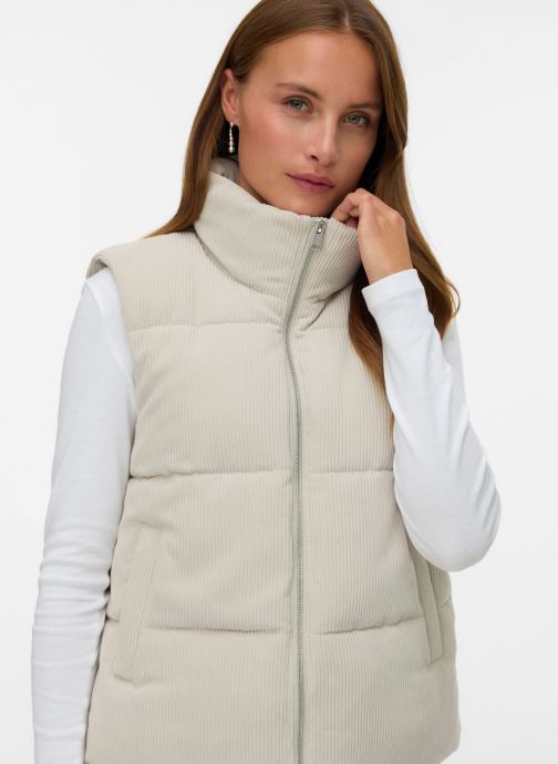 Vero Moda Daunenwesten VMDEBRA SHORT WAISTCOAT GA ENT damen beige