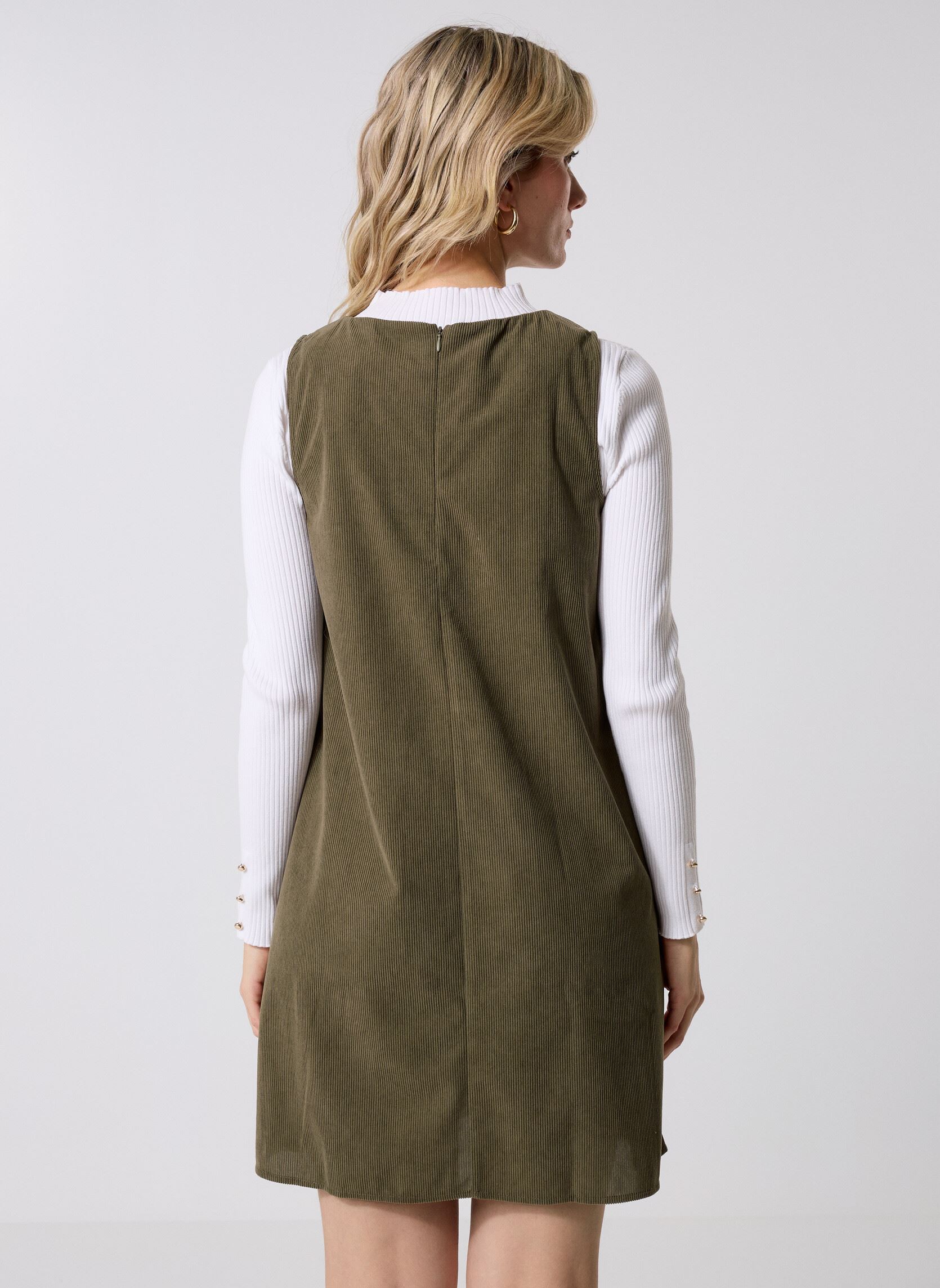 Kleider VMELLY S/L SPENCER SHORT DRESS WVN GA damen grün Vero Moda Kleider VMELLY S/L SPENCER SHORT DRESS WVN GA damen grün grape leaf