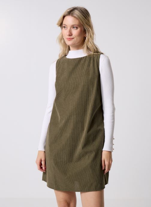Vero Moda Jurken VMELLY S/L SPENCER SHORT DRESS WVN GA dames groen