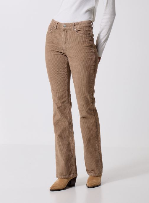 Vero Moda Jeans flare VMFLASH MR FLARED CORDUROY PANTS NOOS femme beige