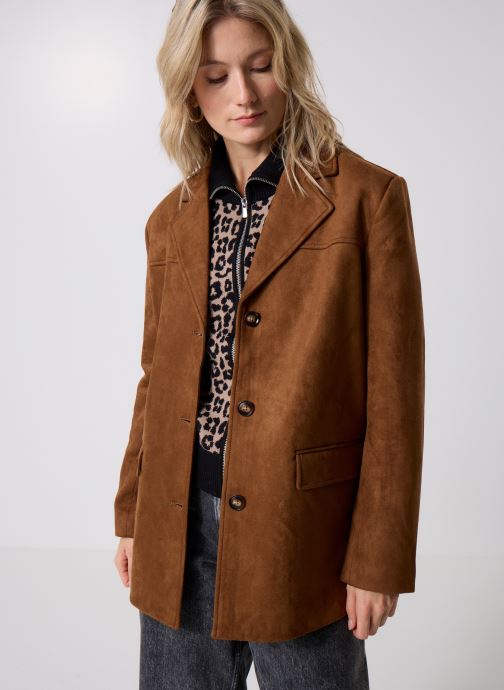 Vero Moda Vestes de blazer VMHAZEL LS FAUX SUEDE BLAZER femme marron