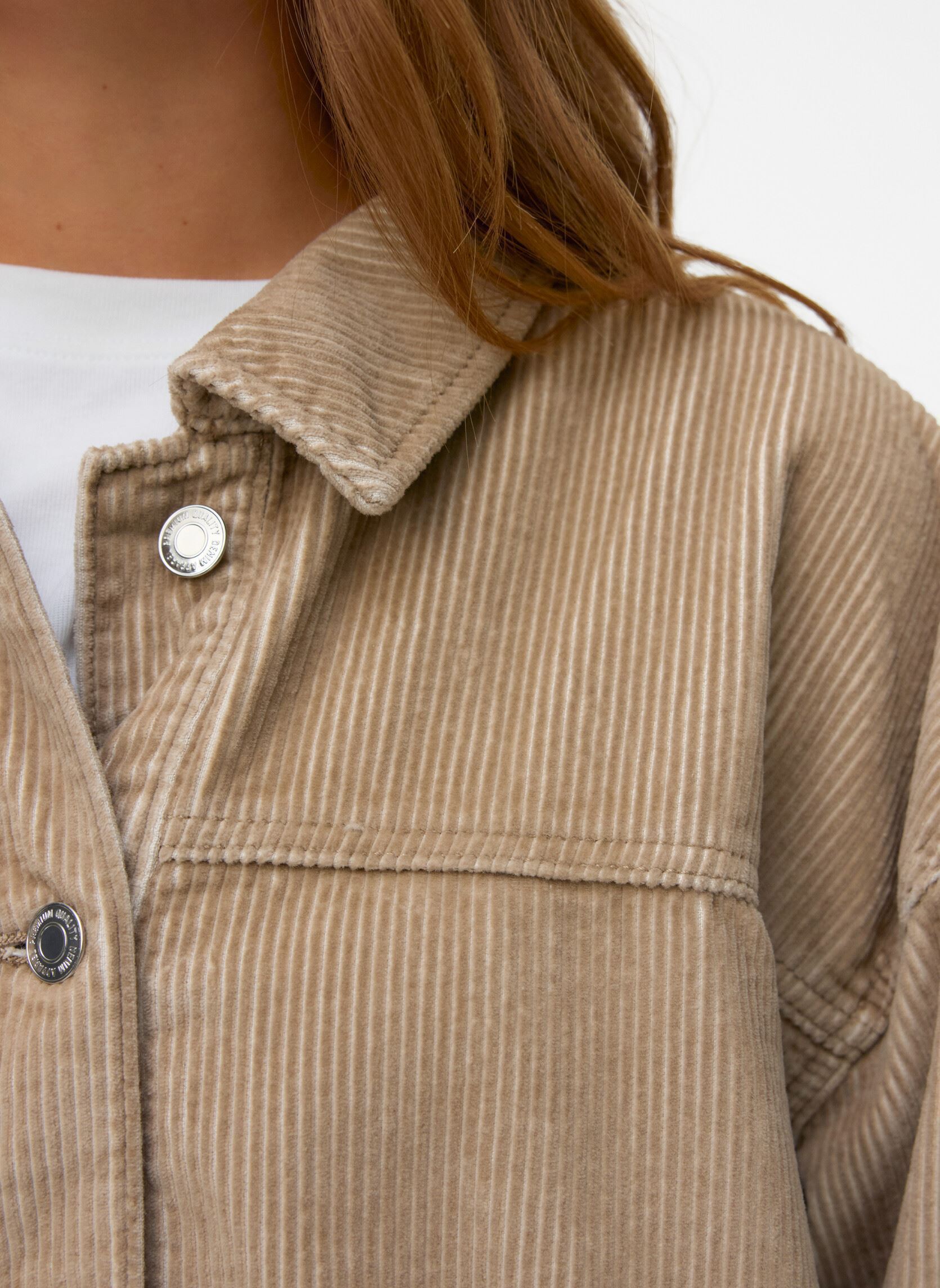 Jacken VMJAMIE LS CORDUROY SHACKET MIX NOOS damen beige Vero Moda Jacken VMJAMIE LS CORDUROY SHACKET MIX NOOS damen beige Silver Mink