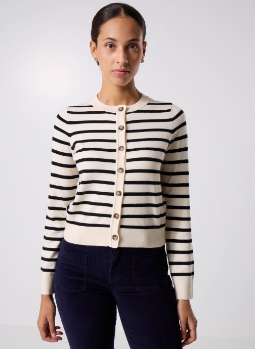 Vero Moda Vesten VMSABA PLAIN LS O-NECK CARDIGAN NOOS dames wit