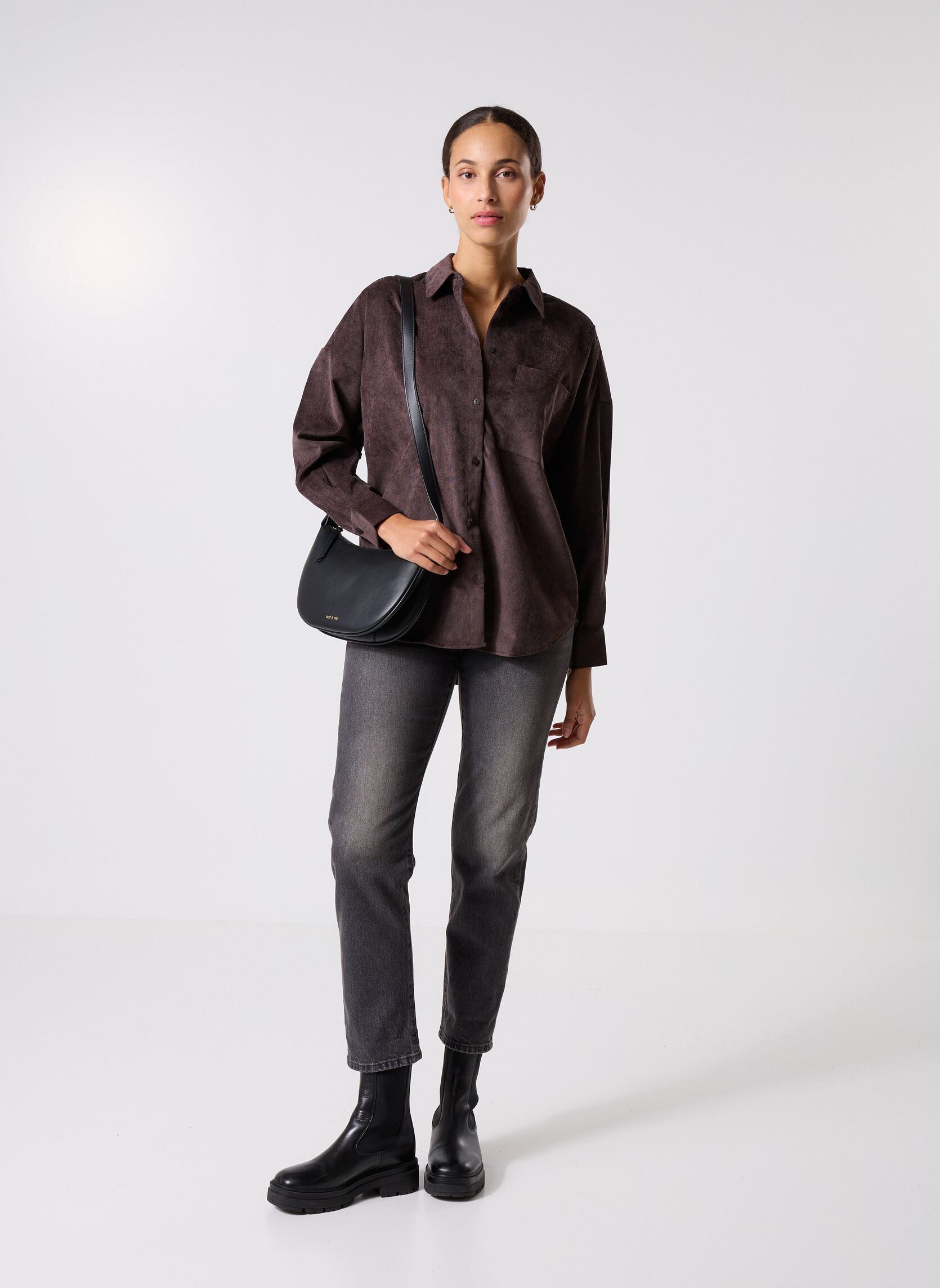 Chemises manches longues VMSANNE COURDEROY LS SHIRT WVN GA NOOS femme marron Vero Moda Chemises manches longues VMSANNE COURDEROY LS SHIRT WVN GA NOOS femme marron CHOCOLATE TORTE