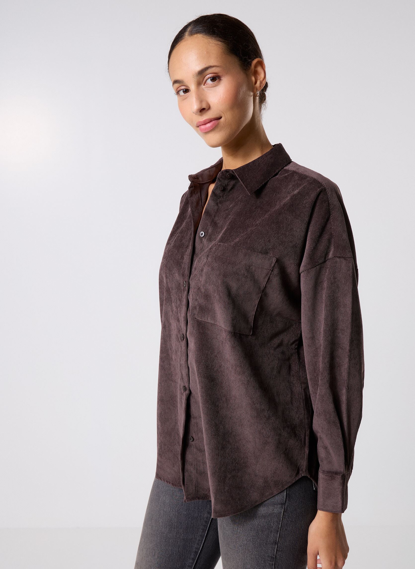 Vêtements Vero Moda VMSANNE COURDEROY LS SHIRT WVN GA NOOS pour Accessoires