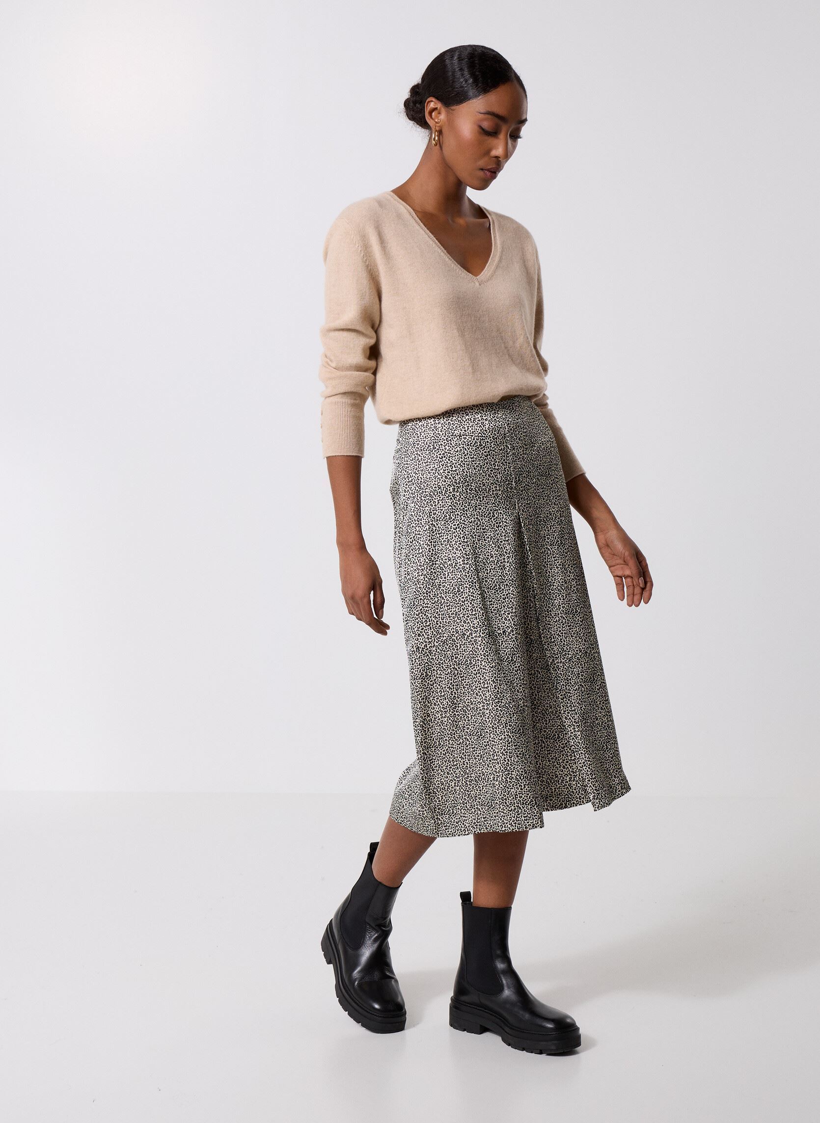 Halflange rokken AWTELVA MW CALF PLEAT SKIRT dames wit Vero Moda Halflange rokken AWTELVA MW CALF PLEAT SKIRT dames wit Birch