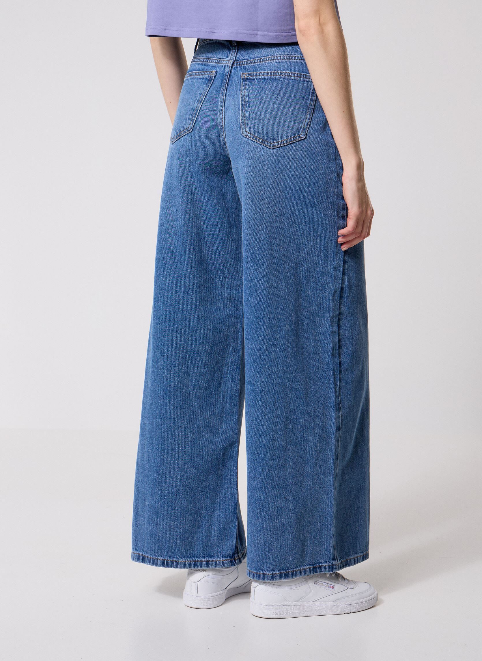 Wijde jeans / Flared Jeans VMANNET MR WIDE DNM JEANS MIX dames blauw Vero Moda Wijde jeans / Flared Jeans VMANNET MR WIDE DNM JEANS MIX dames blauw MEDIUM BLUE DENIM