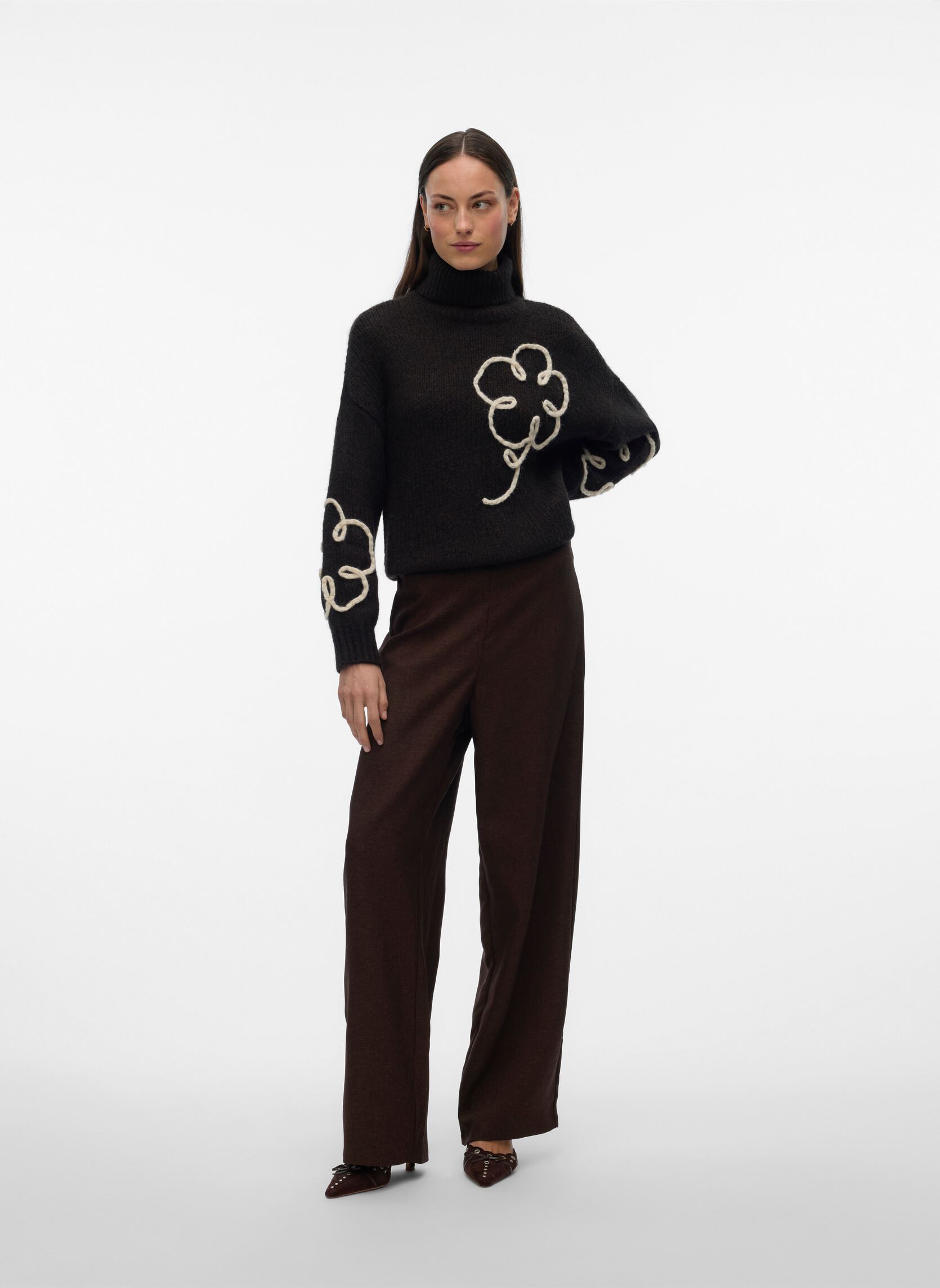 Pulls VMFATIMA LS ROLLNECK PULLOVER femme marron Vero Moda Pulls VMFATIMA LS ROLLNECK PULLOVER femme marron CHOCOLATE TORTE