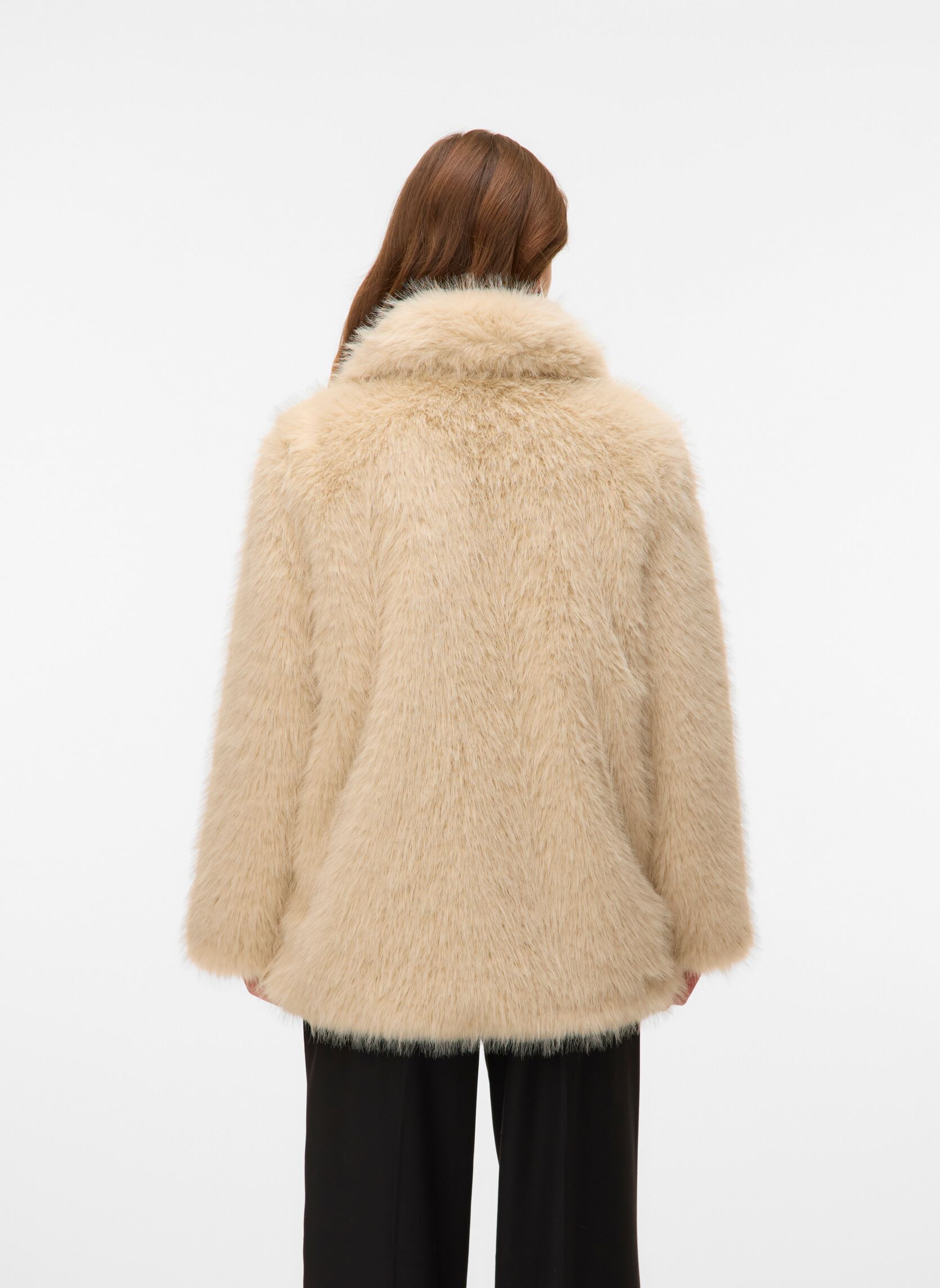 Bontjassen VMGLORIA JACKET PRM dames wit Vero Moda Bontjassen VMGLORIA JACKET PRM dames wit Oatmeal