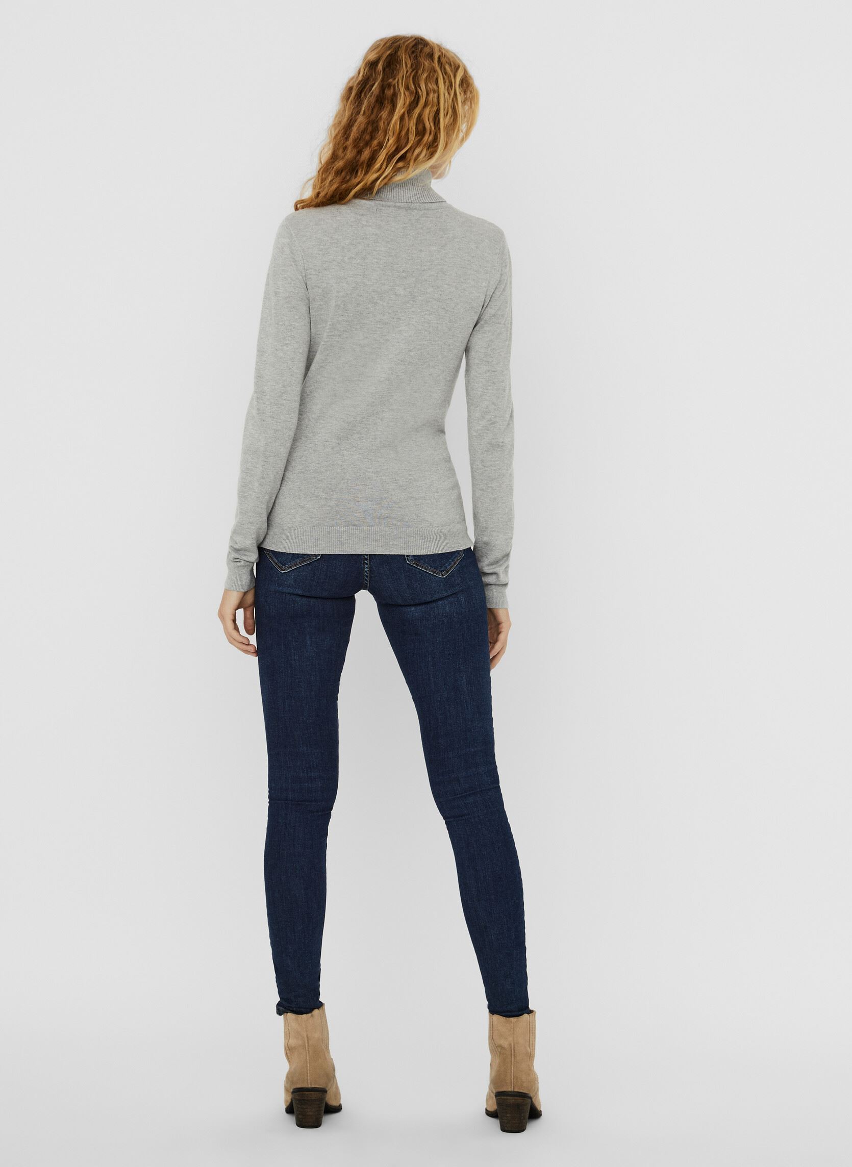 Pulls VMGLORY LS ROLLNECK BLOUSE GA NOOS femme gris Vero Moda Pulls VMGLORY LS ROLLNECK BLOUSE GA NOOS femme gris Light Grey Melange