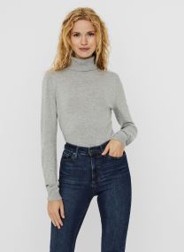 Pulls VMGLORY LS ROLLNECK BLOUSE GA NOOS femme gris