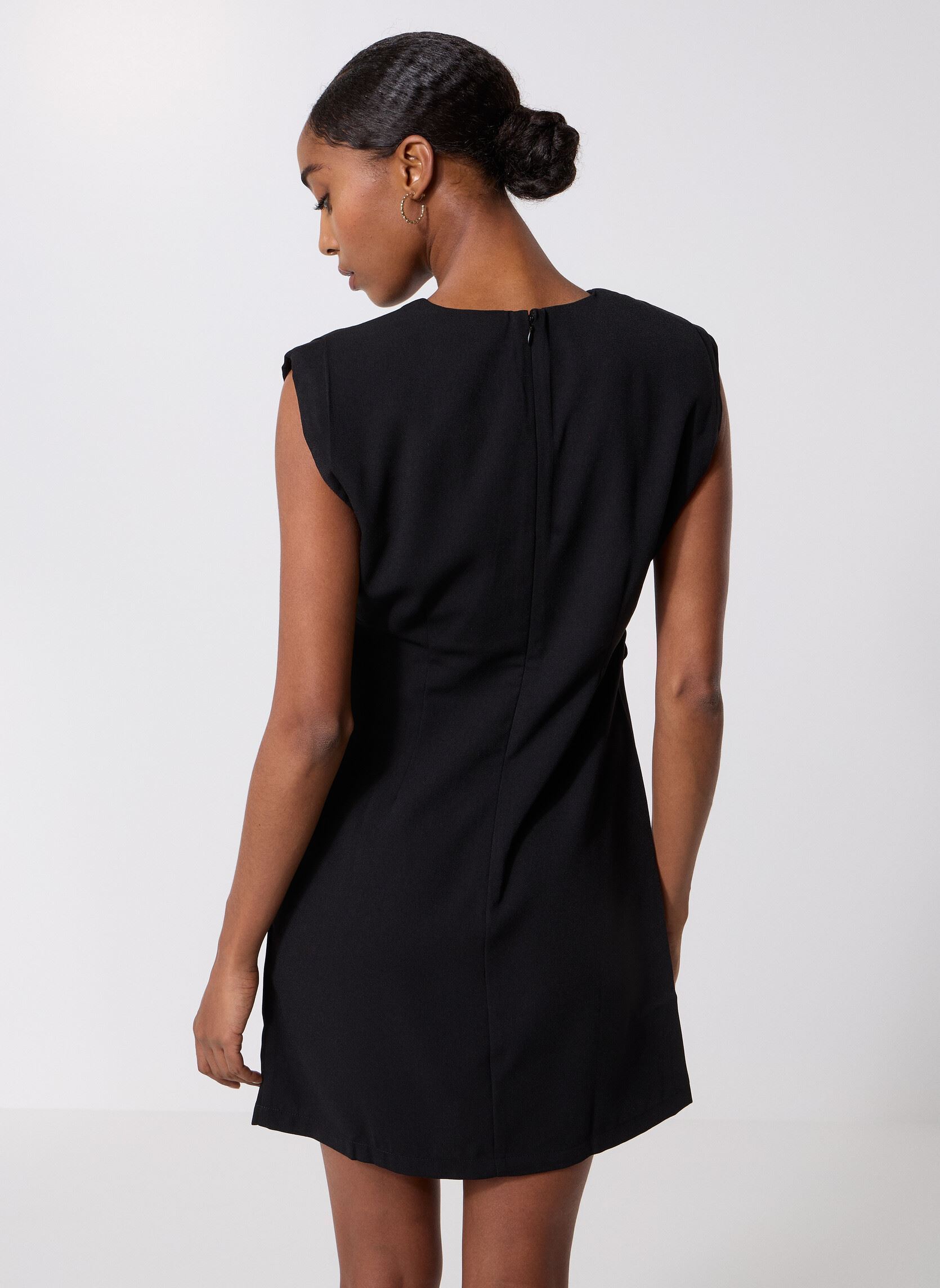Kleider VMHANNAH S/L SHORT DRESS WVN BTQ damen schwarz Vero Moda Kleider VMHANNAH S/L SHORT DRESS WVN BTQ damen schwarz BLACK