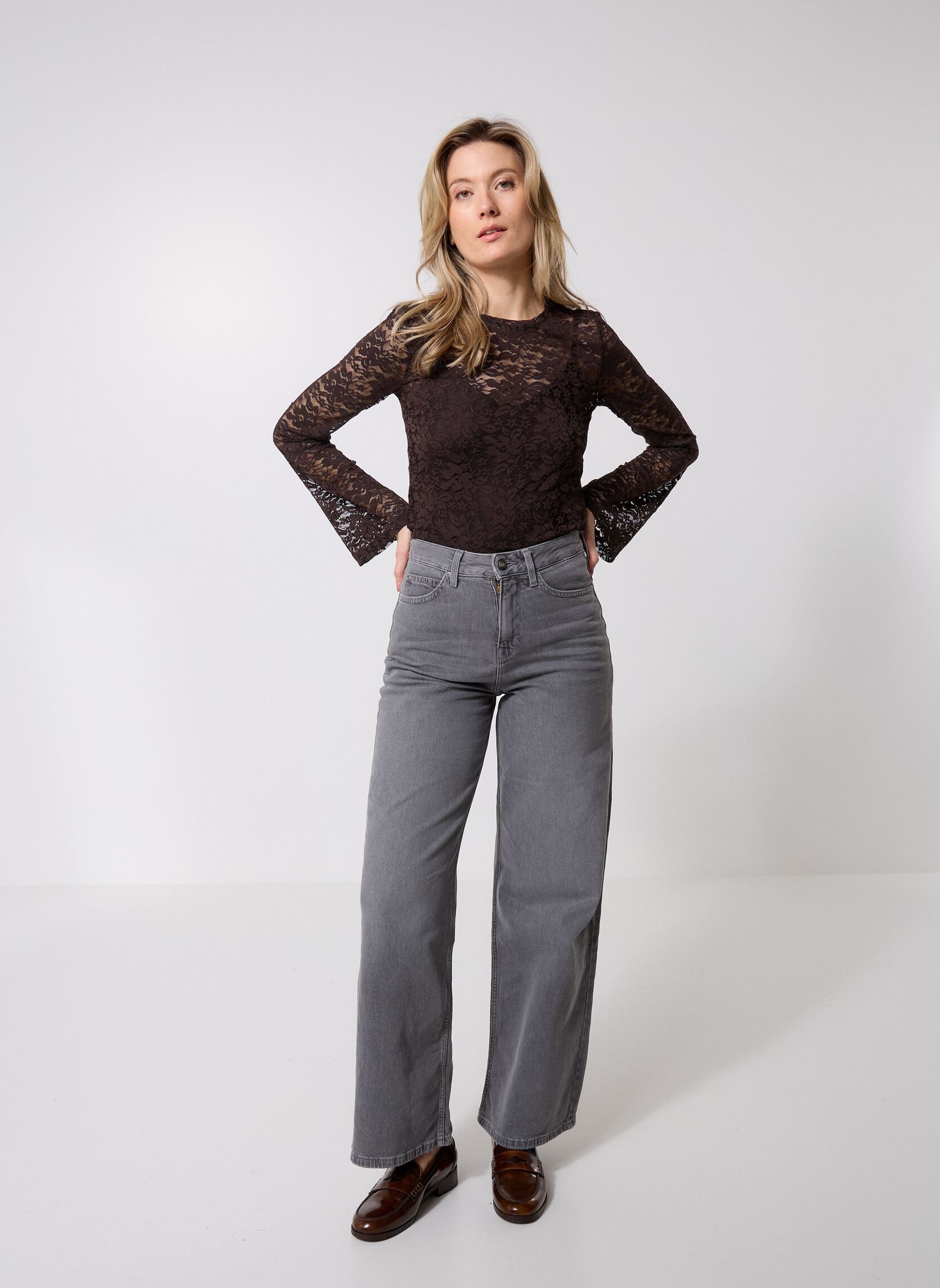 Langarm-Blusen VMKANYA LS O-NECK SHORT TOP JRS GA damen braun Vero Moda Langarm-Blusen VMKANYA LS O-NECK SHORT TOP JRS GA damen braun CHOCOLATE TORTE