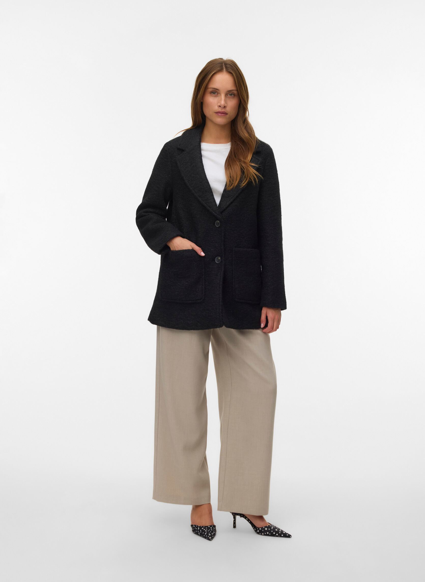 Mäntel VMLARA MILLE COAT LCS damen schwarz Vero Moda Mäntel VMLARA MILLE COAT LCS damen schwarz Black