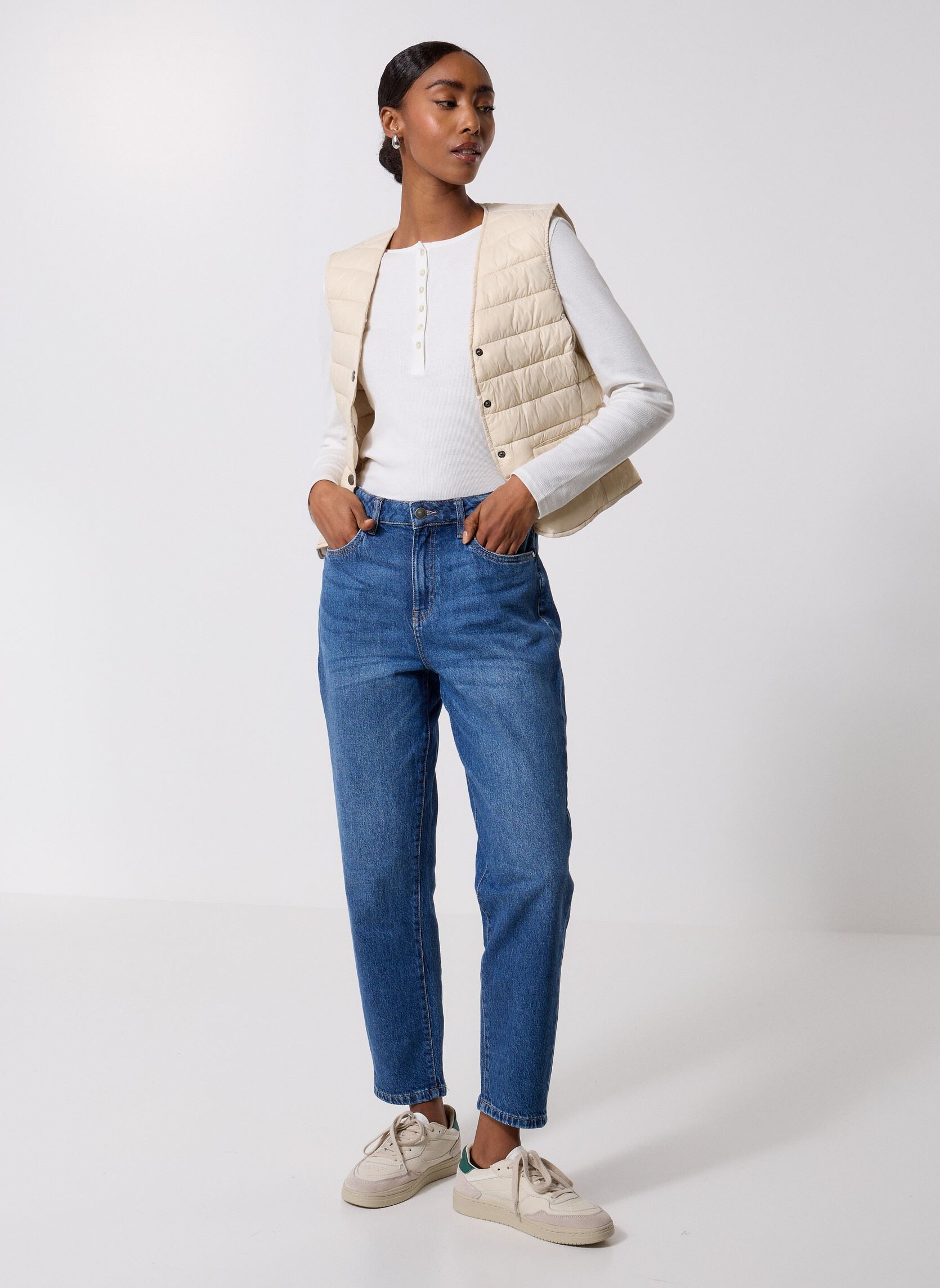VERO MODA VMNANNA Gilet Imbottito In Nylon Senza Maniche - Piumino Corto Donna Con Cerniera E Scollo Coreano