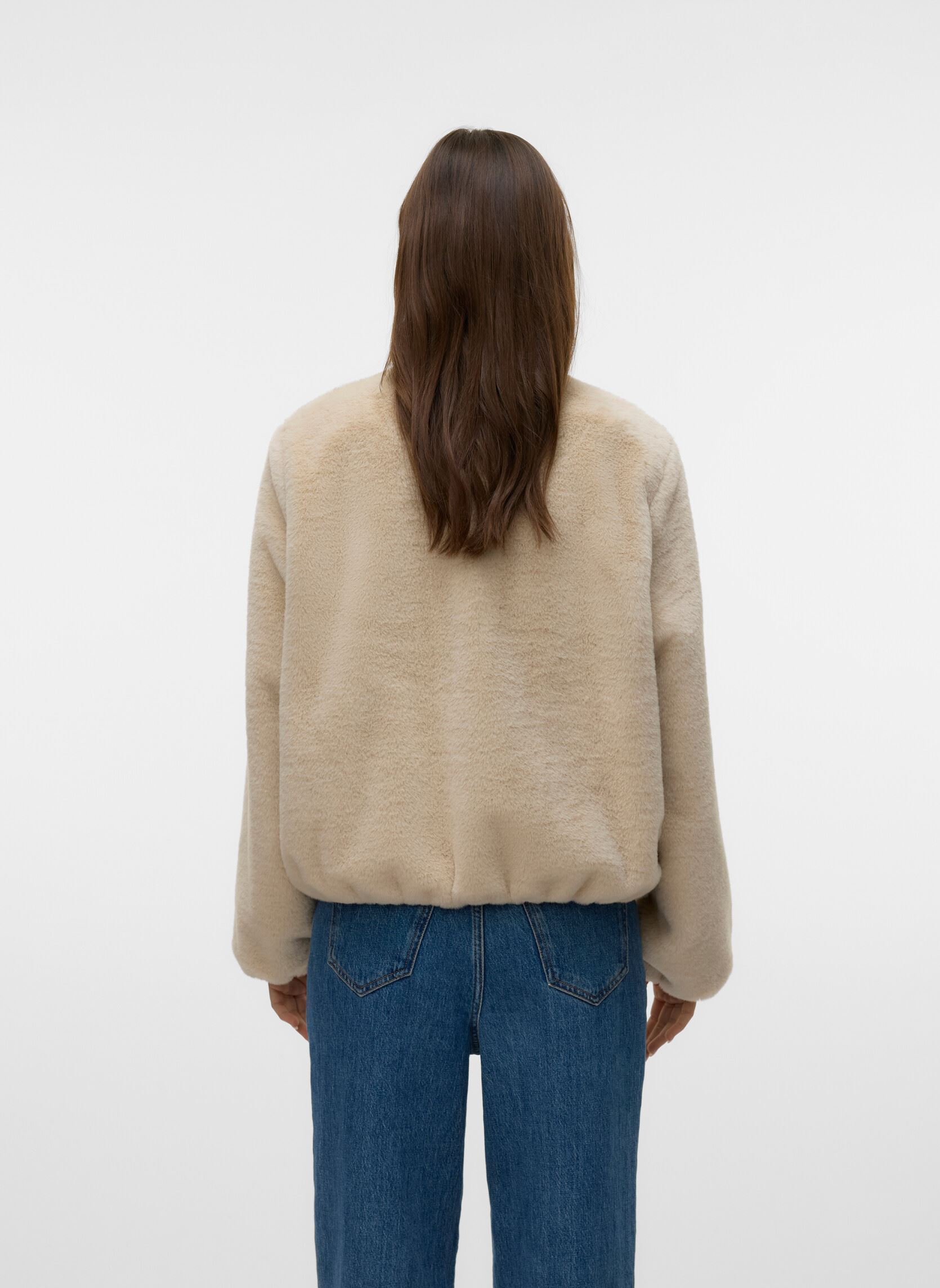 Bontjassen VMSONJALIGA SHORT JACKET GA BOO dames wit Vero Moda Bontjassen VMSONJALIGA SHORT JACKET GA BOO dames wit OATMEAL