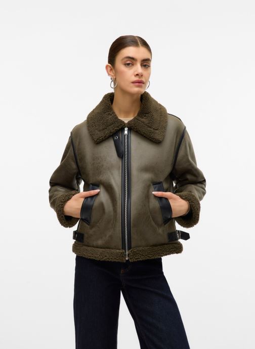 Vero Moda Blousons VMVIRGINIA SHORT JACKET BOO femme vert