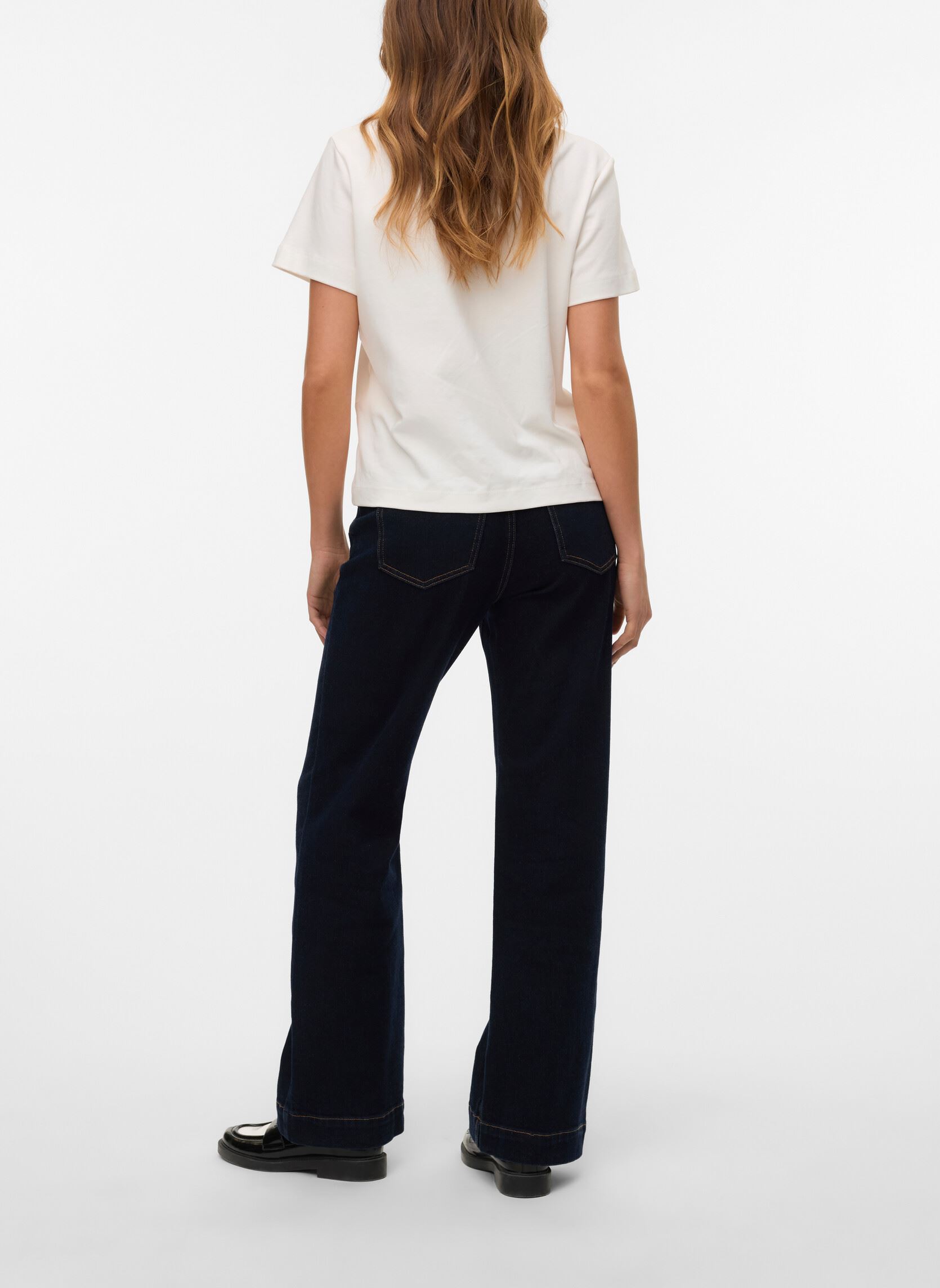 Flared Jeans VMVIVIANNE HR LOOSE FLARED JEANS MIX damen blau Vero Moda Flared Jeans VMVIVIANNE HR LOOSE FLARED JEANS MIX damen blau Dark Blue Denim