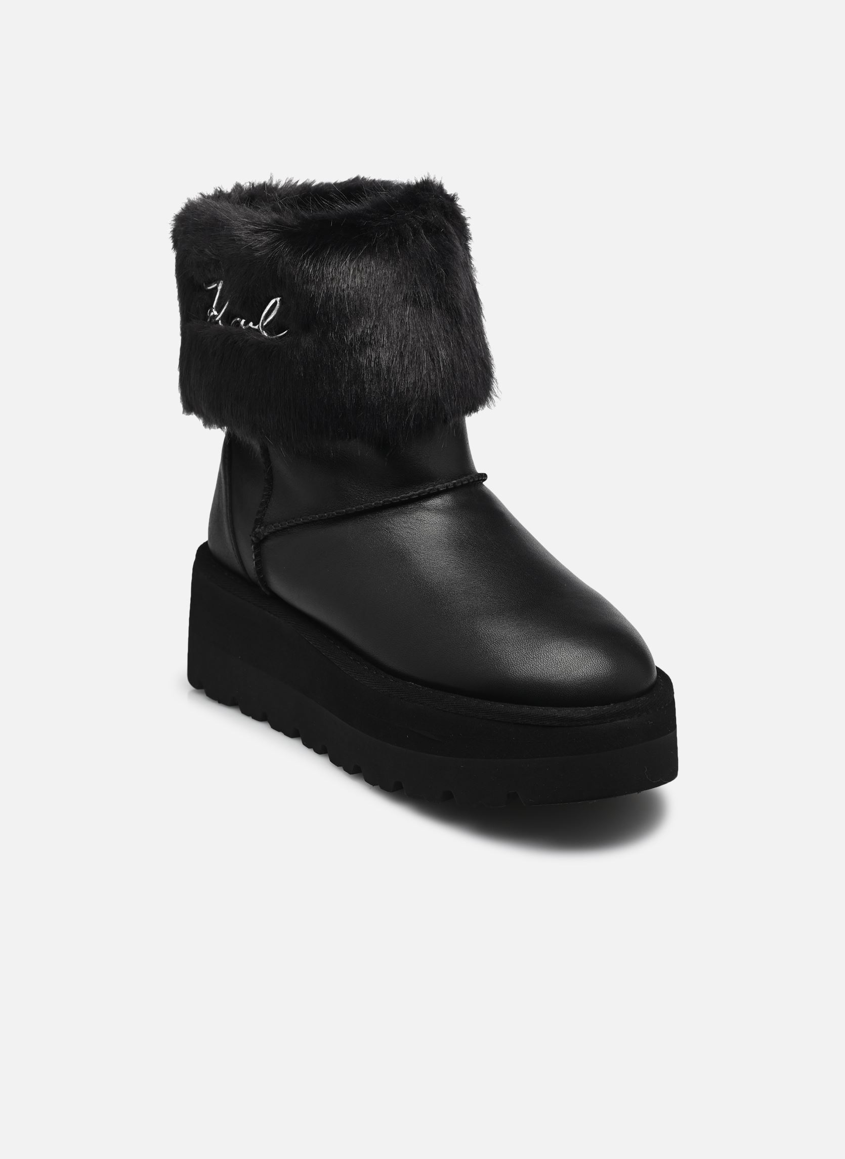Gevoerde enkellaarsjes Skylar Signia Kollar Mid Boot dames zwart Karl Lagerfeld Gevoerde enkellaarsjes Skylar Signia Kollar Mid Boot dames zwart Black Lthr & Textile
