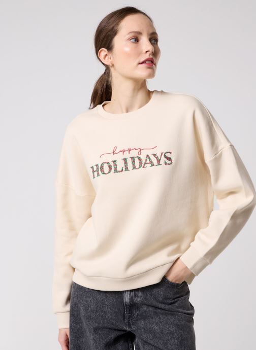 Vero Moda Sweater VMCANDI BEA LS SWEATSHIRT BOX JRS XMAS dames wit