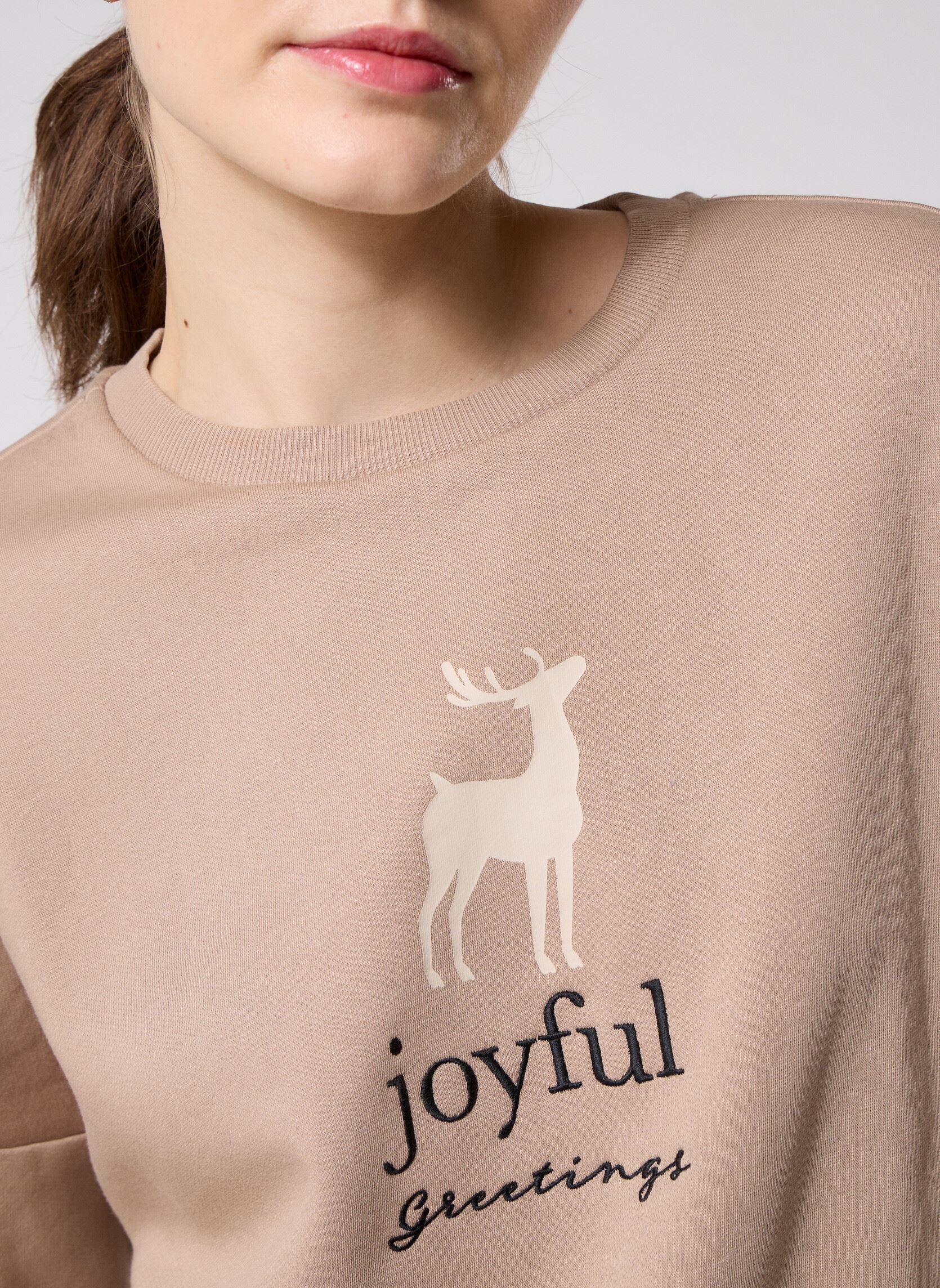 Sweater VMCANDI BEA LS SWEATSHIRT BOX JRS XMAS dames beige Vero Moda Sweater VMCANDI BEA LS SWEATSHIRT BOX JRS XMAS dames beige Silver Mink